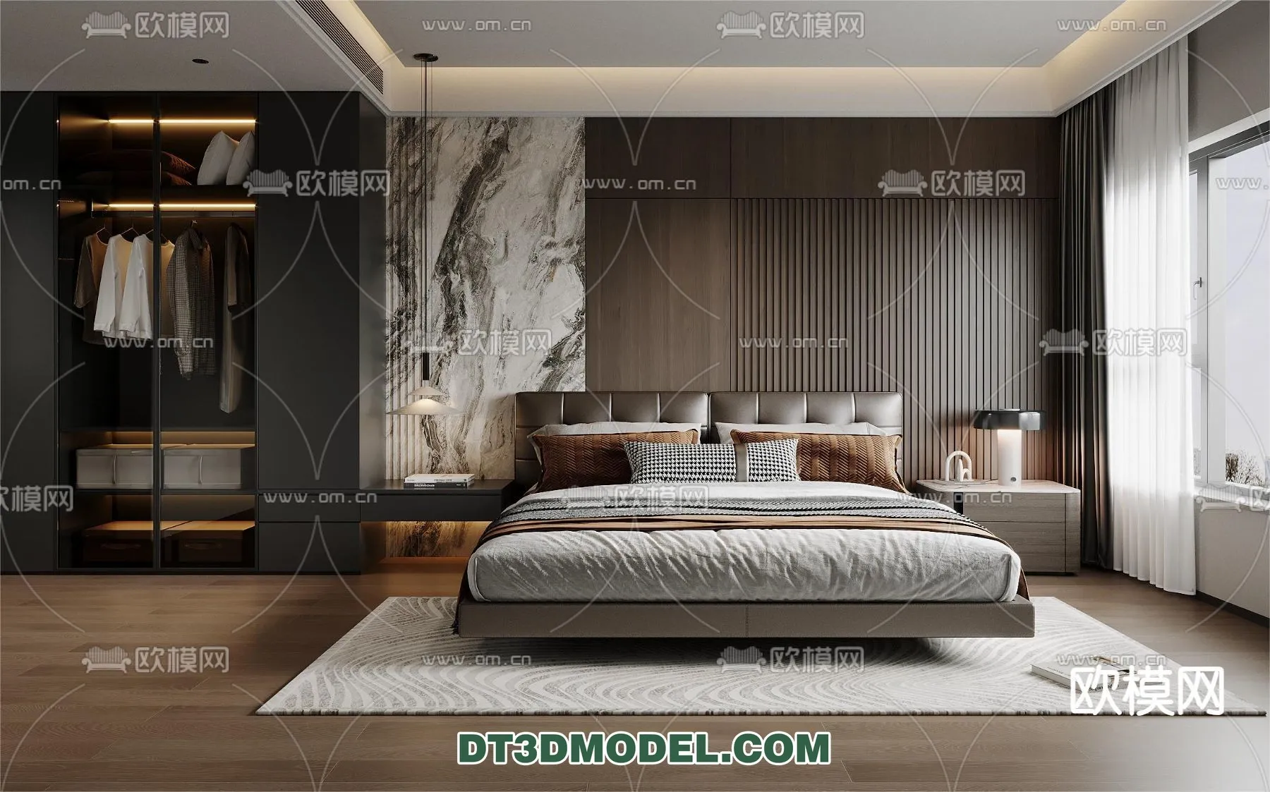 Bedroom – Italian Style – Interior 3D Scene – 030