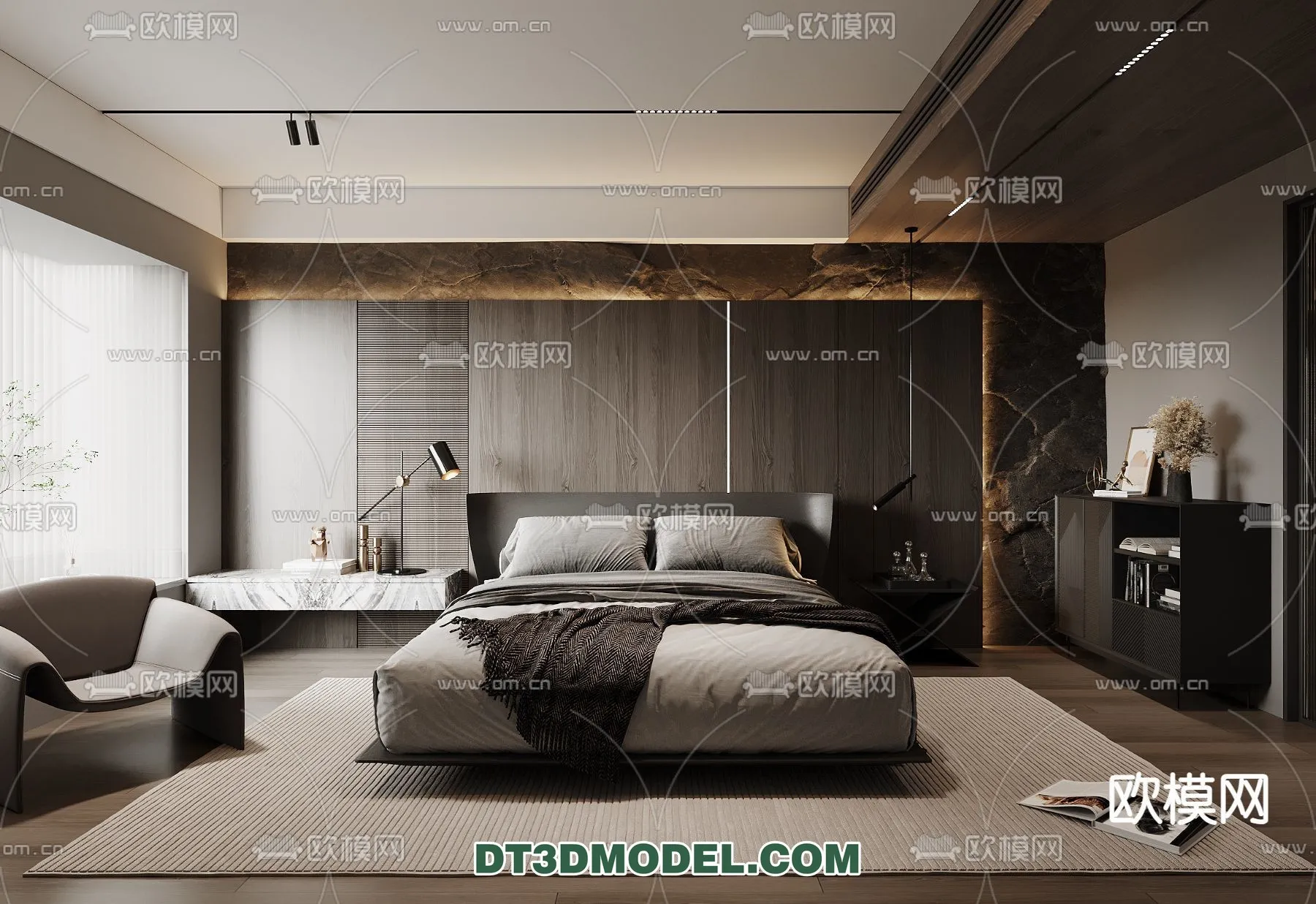 Bedroom – Italian Style – Interior 3D Scene – 033