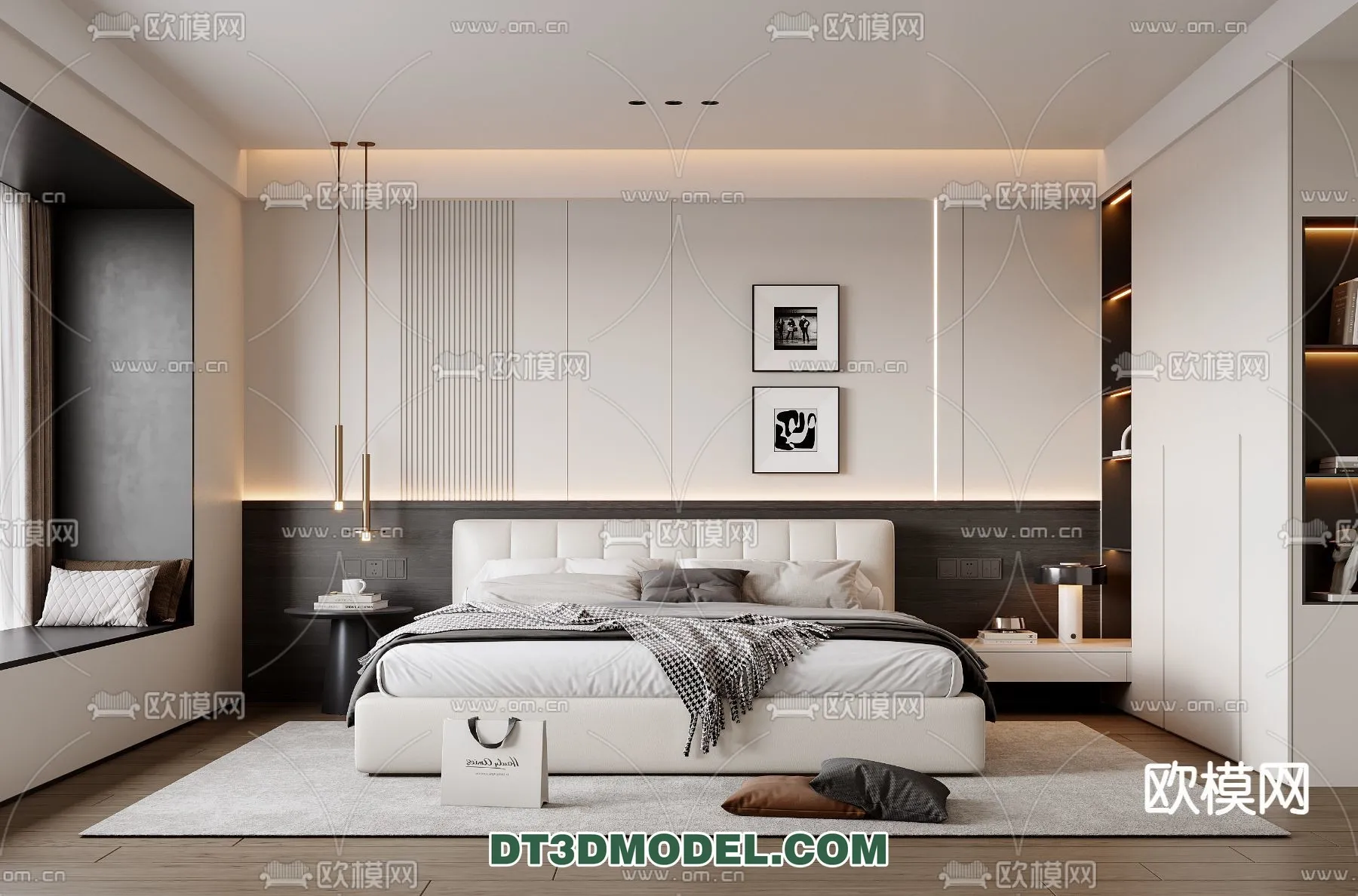 Bedroom – Italian Style – Interior 3D Scene – 034