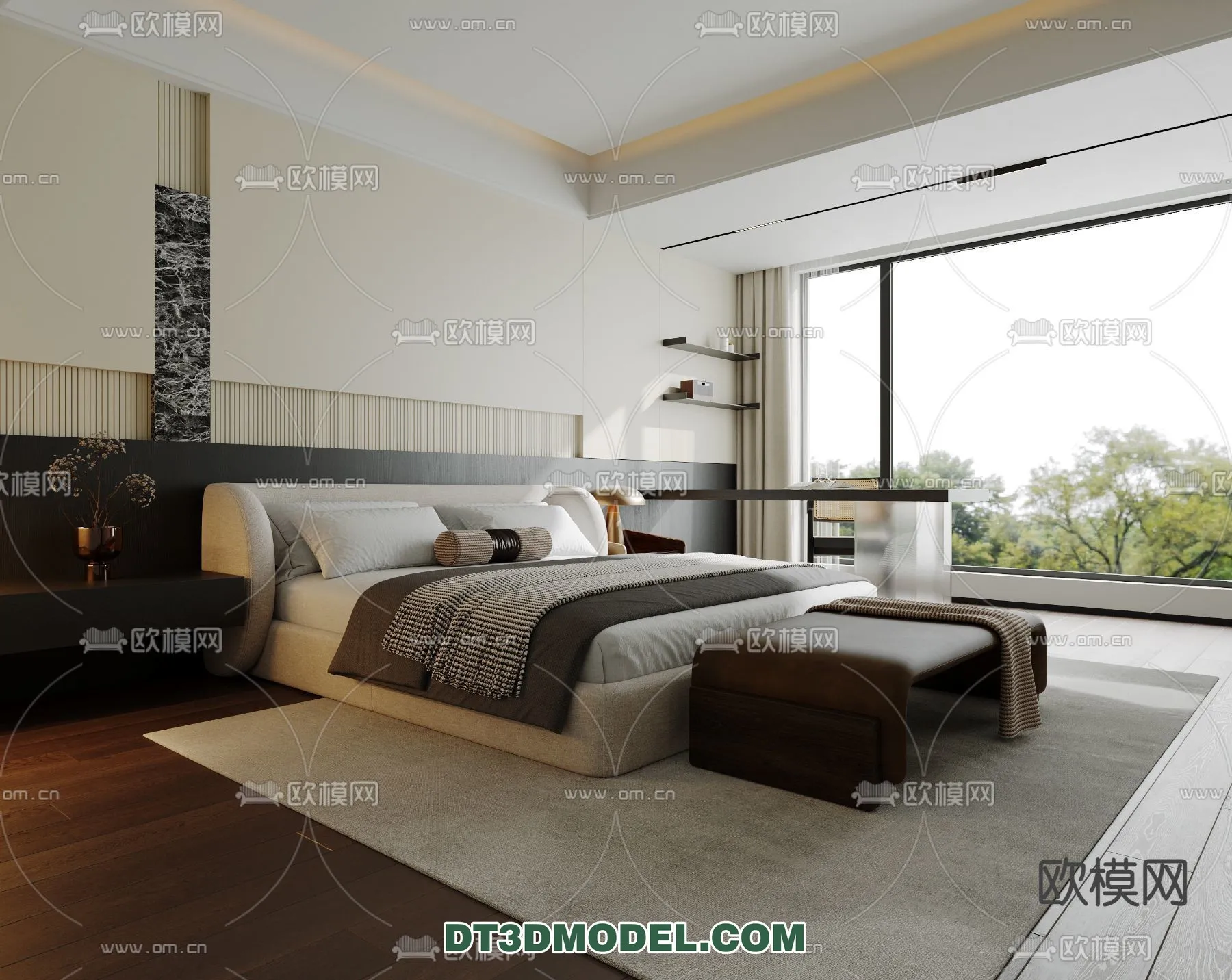 Bedroom – Italian Style – Interior 3D Scene – 035