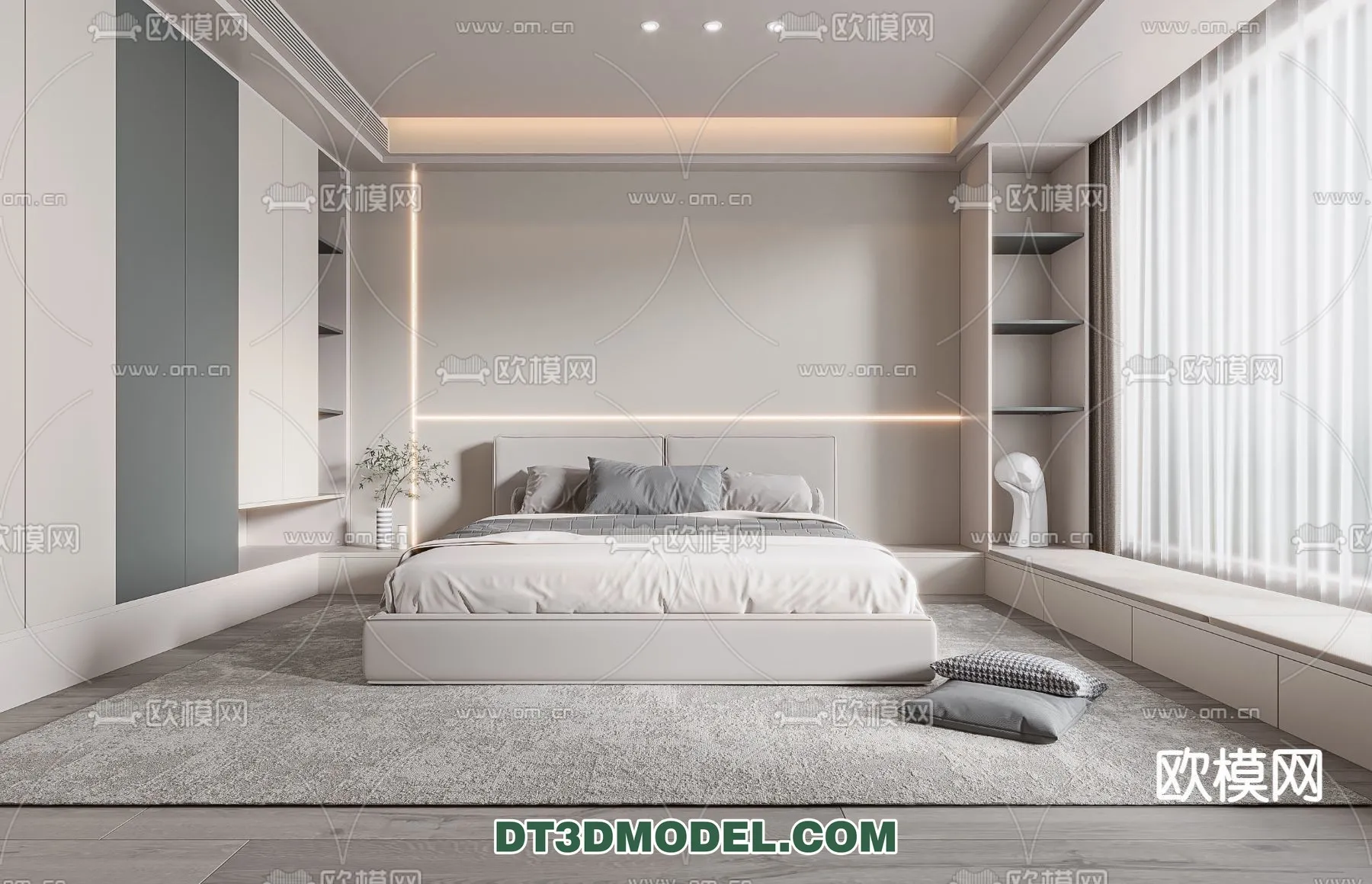 Bedroom – Italian Style – Interior 3D Scene – 036