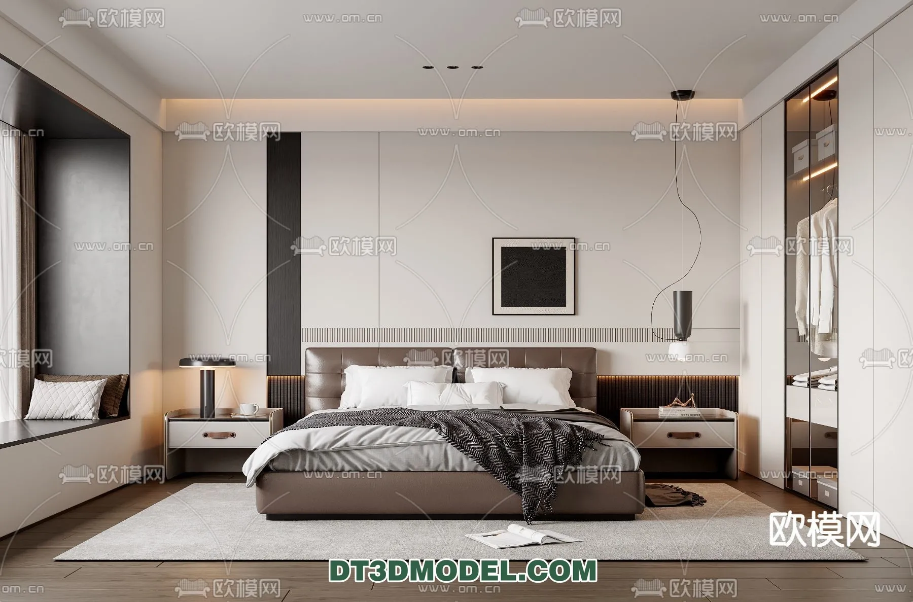 Bedroom – Italian Style – Interior 3D Scene – 038