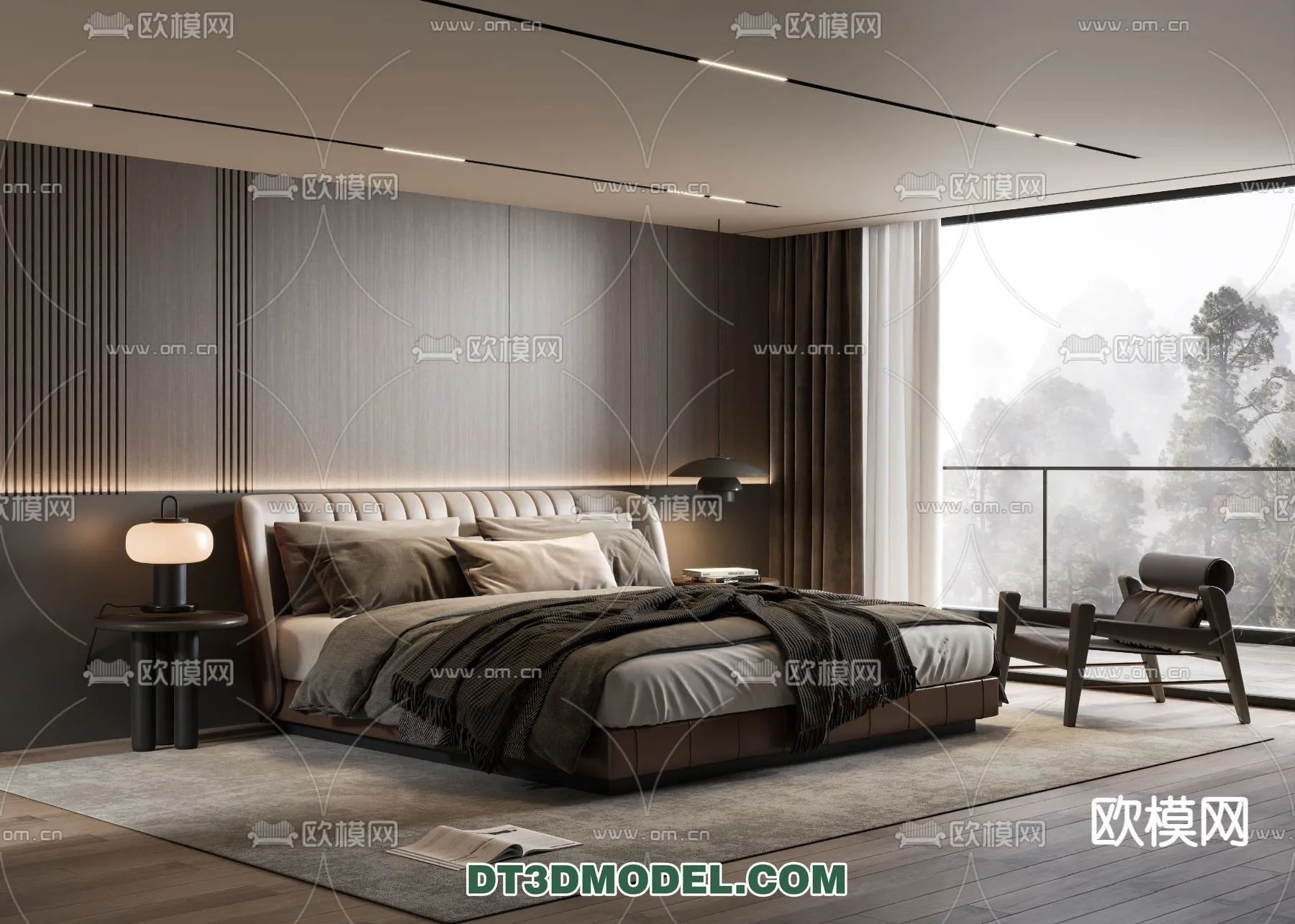 Bedroom – Italian Style – Interior 3D Scene – 042