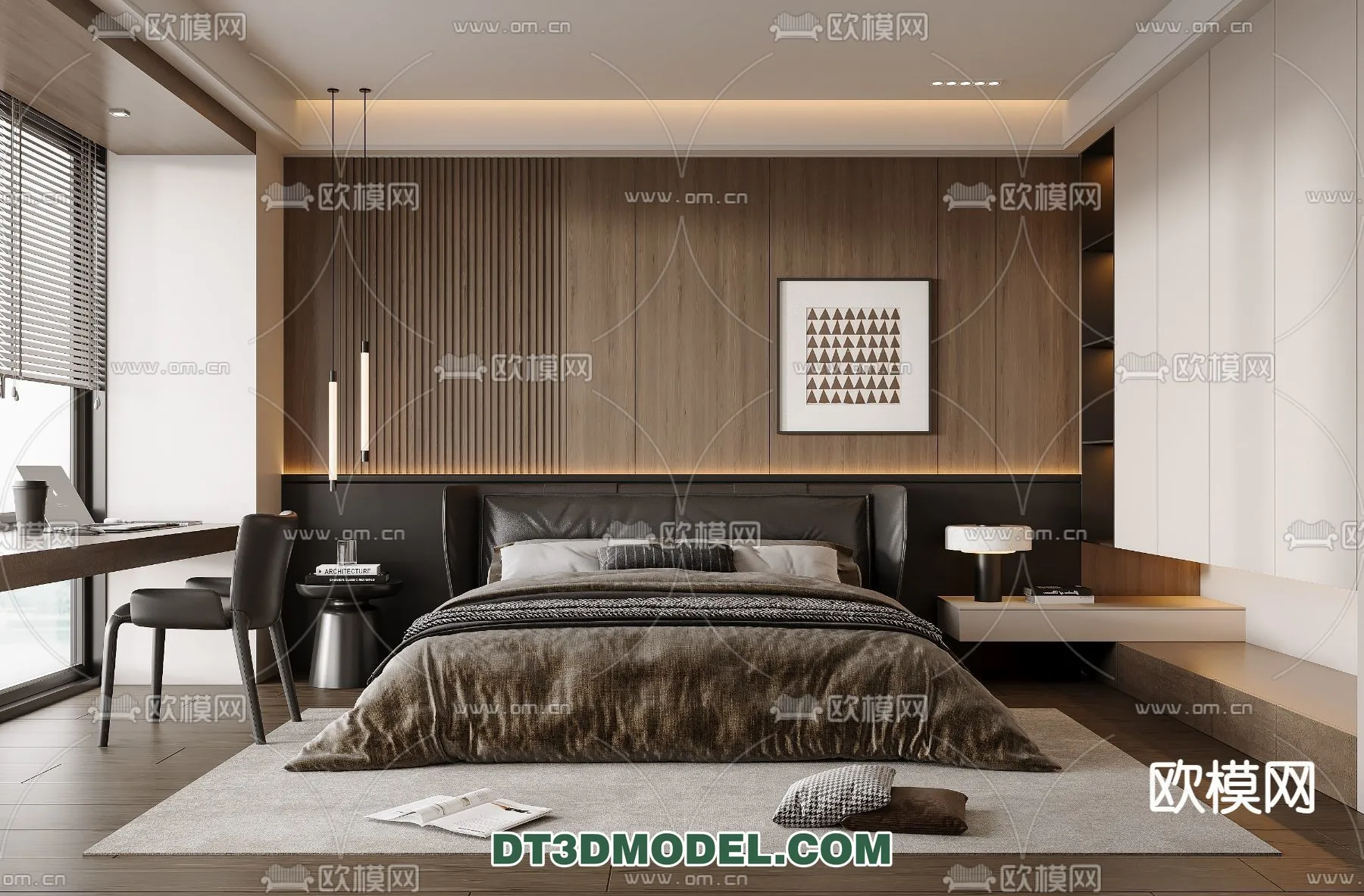 Bedroom – Italian Style – Interior 3D Scene – 043