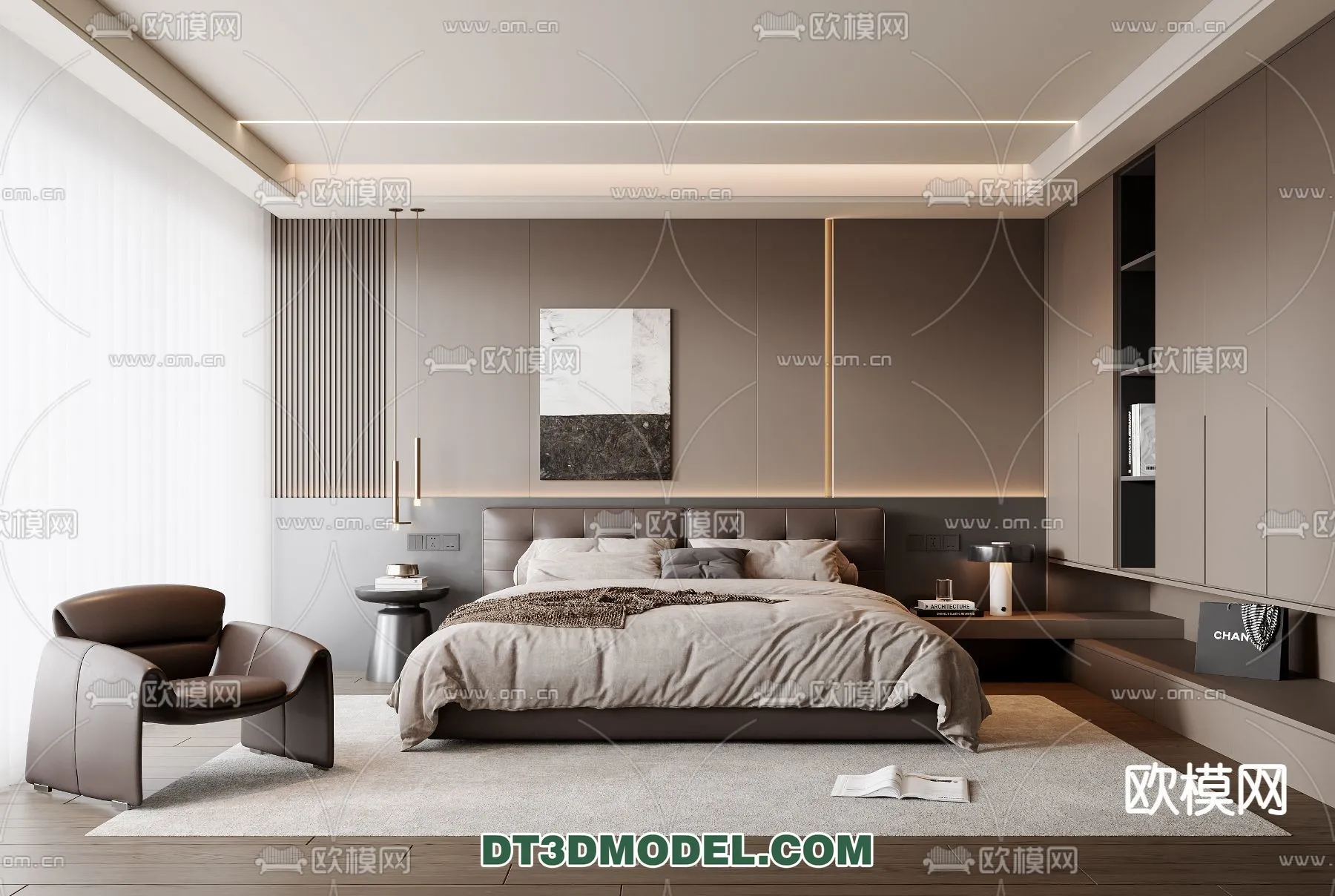 Bedroom – Italian Style – Interior 3D Scene – 045