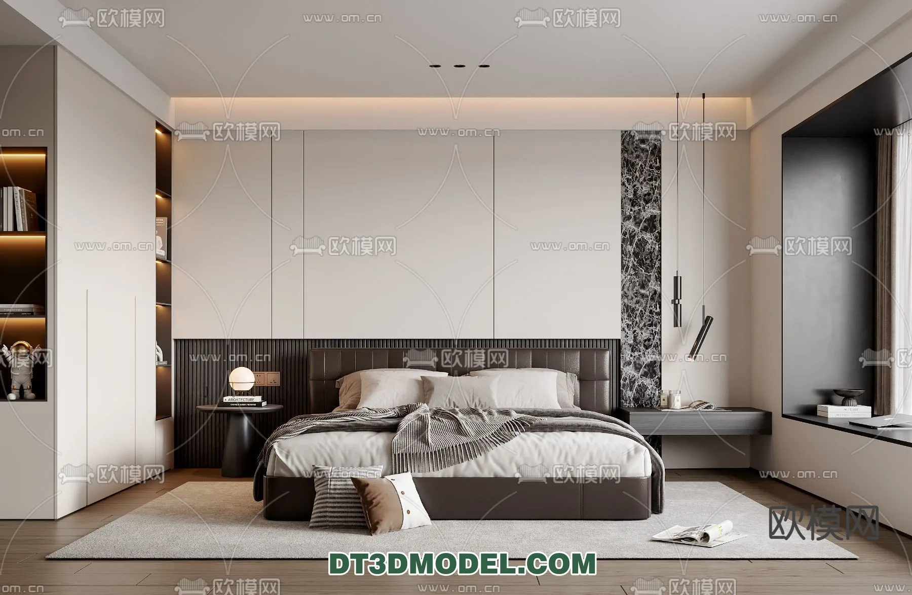 Bedroom – Italian Style – Interior 3D Scene – 046