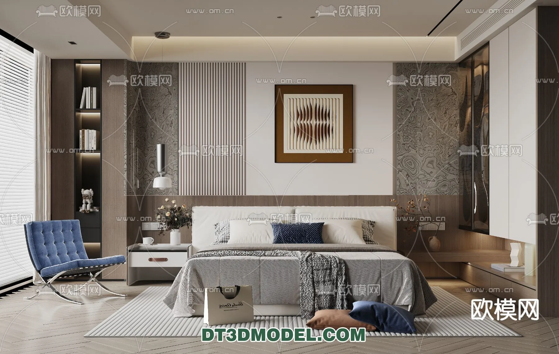 Bedroom – Italian Style – Interior 3D Scene – 048