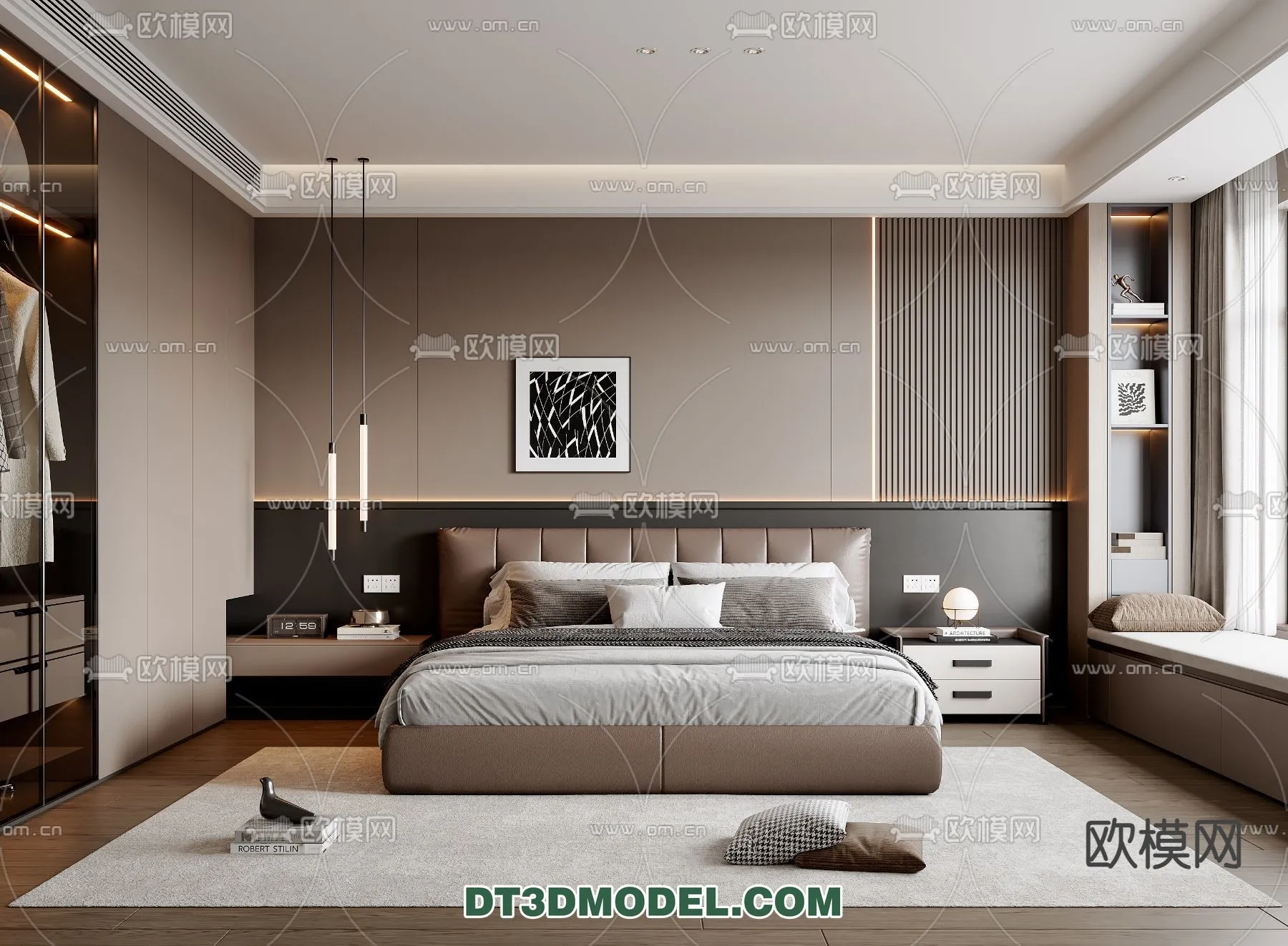 Bedroom – Italian Style – Interior 3D Scene – 049