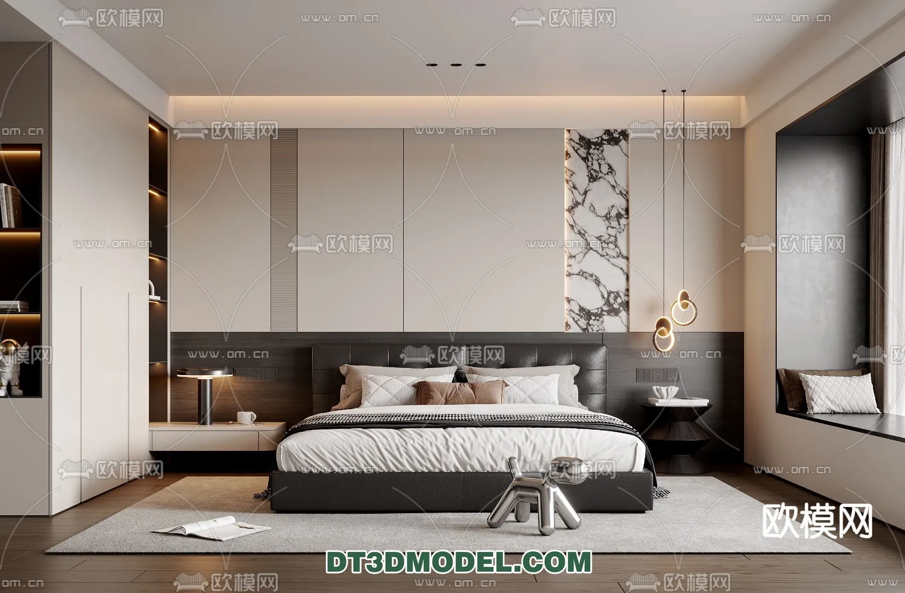 Bedroom – Italian Style – Interior 3D Scene – 050