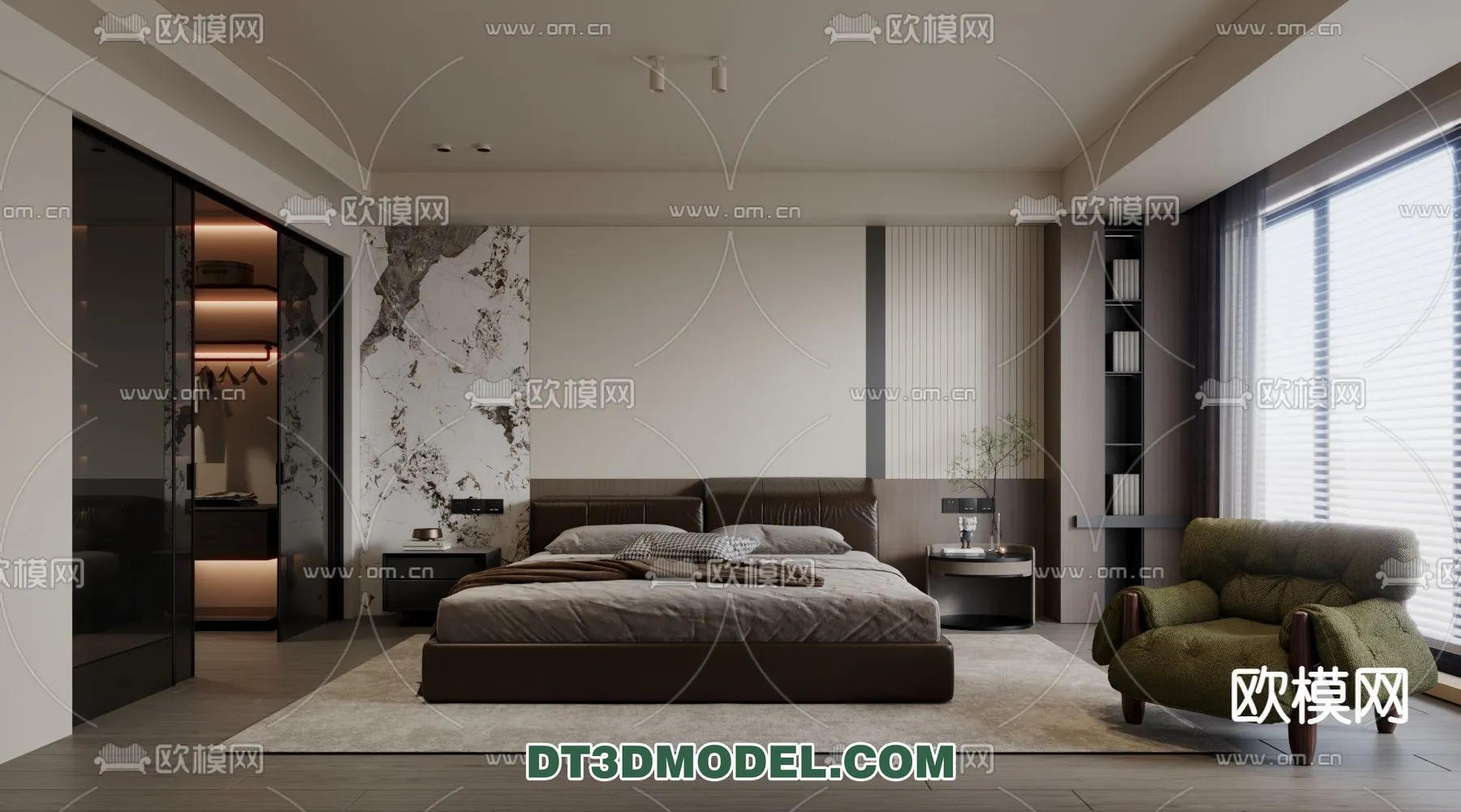 Bedroom – Italian Style – Interior 3D Scene – 052