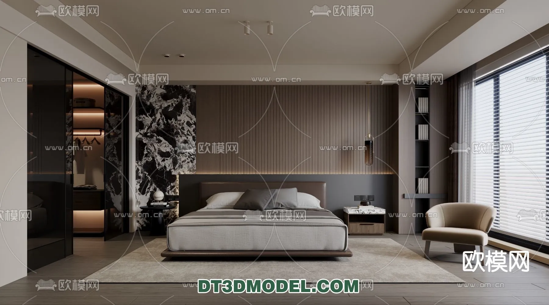 Bedroom – Italian Style – Interior 3D Scene – 053