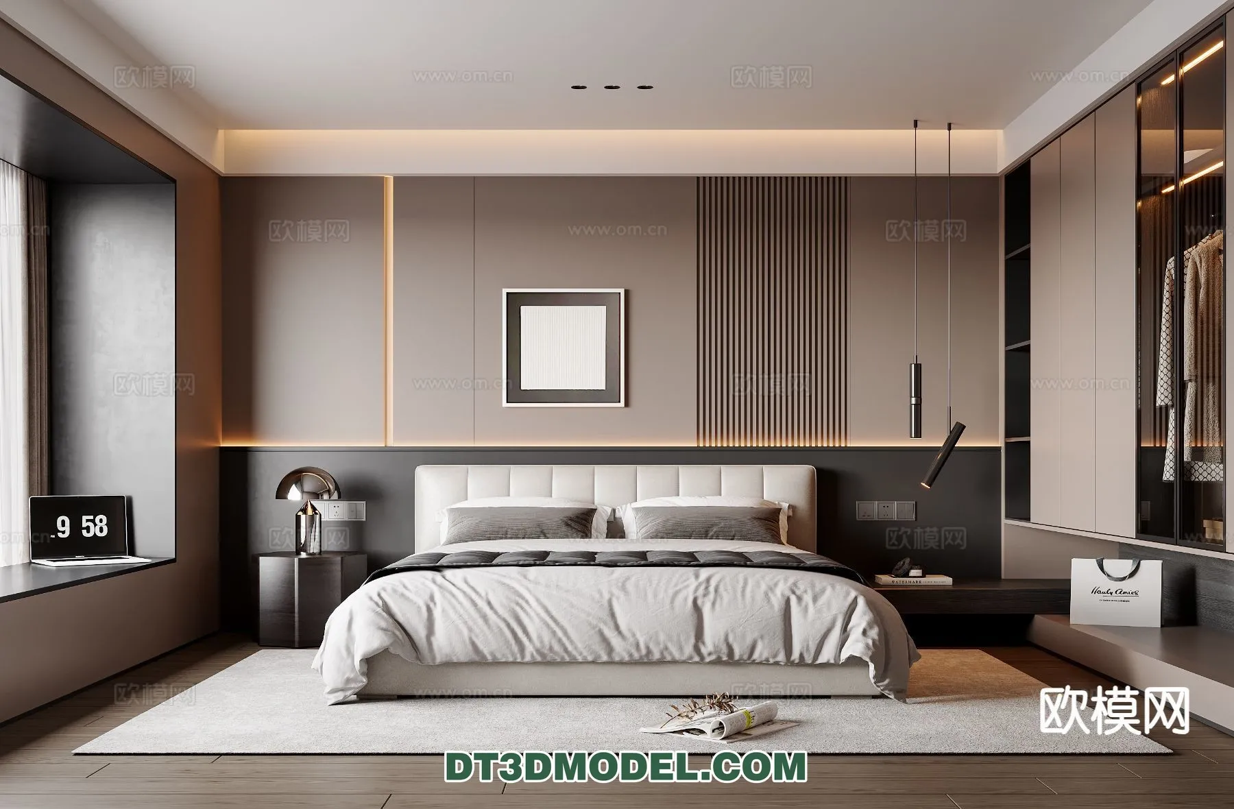 Bedroom – Italian Style – Interior 3D Scene – 055