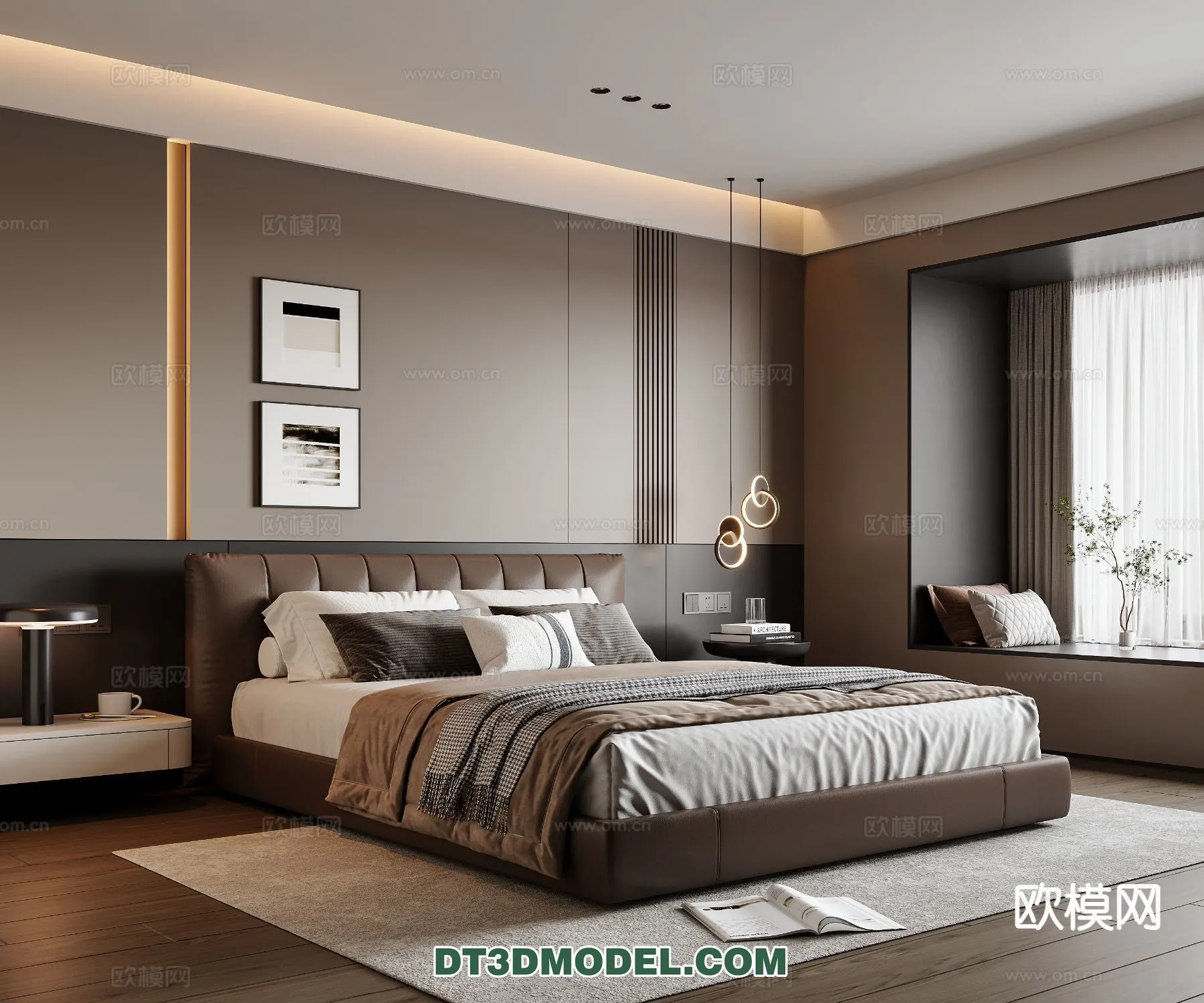 Bedroom – Italian Style – Interior 3D Scene – 060