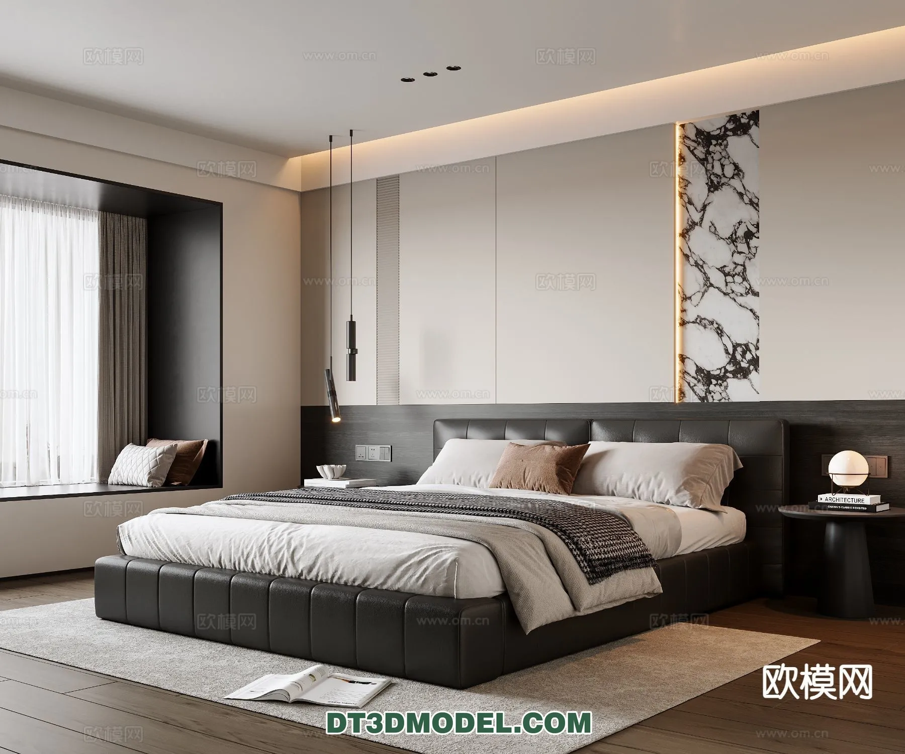 Bedroom – Italian Style – Interior 3D Scene – 061