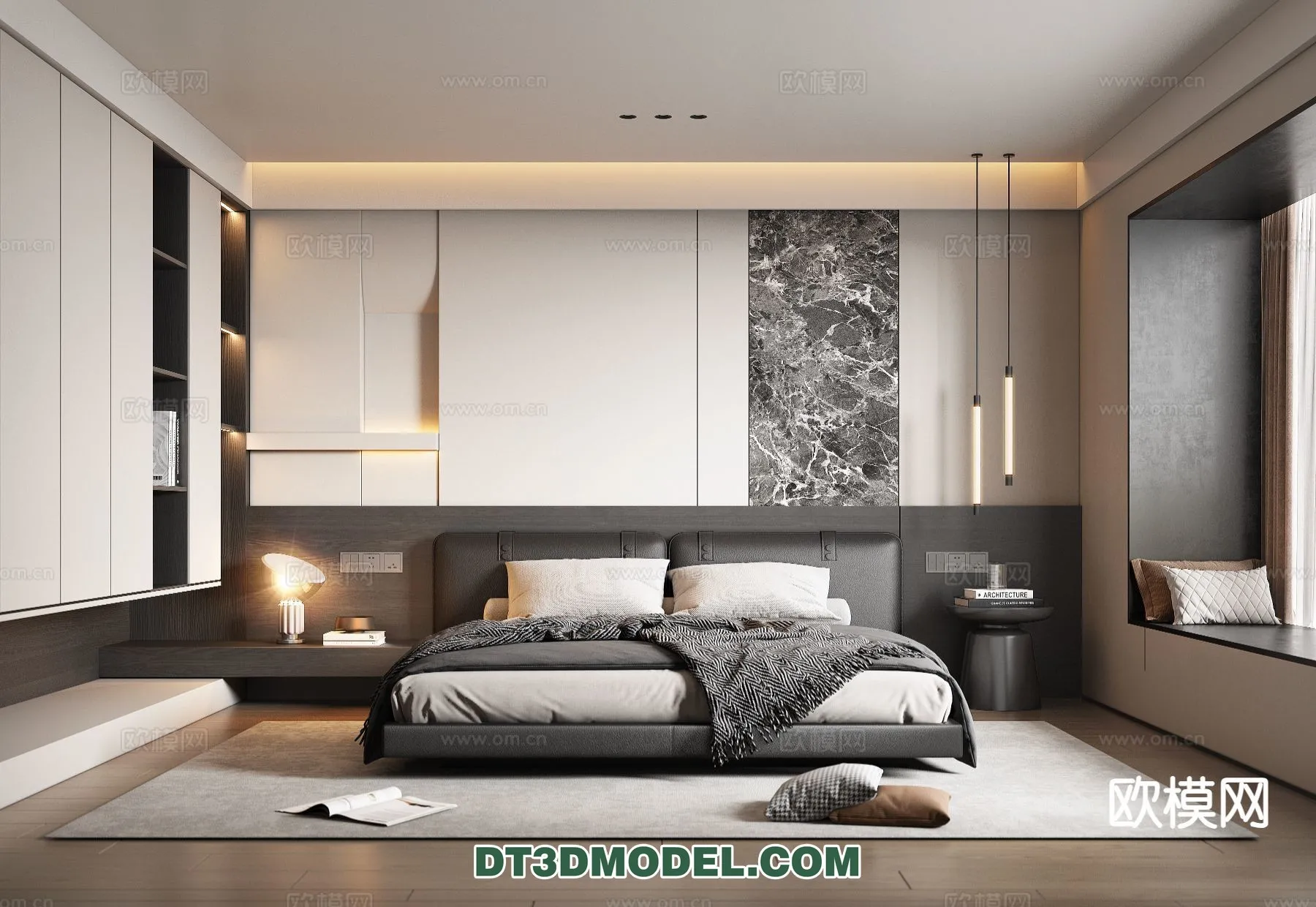 Bedroom – Italian Style – Interior 3D Scene – 063