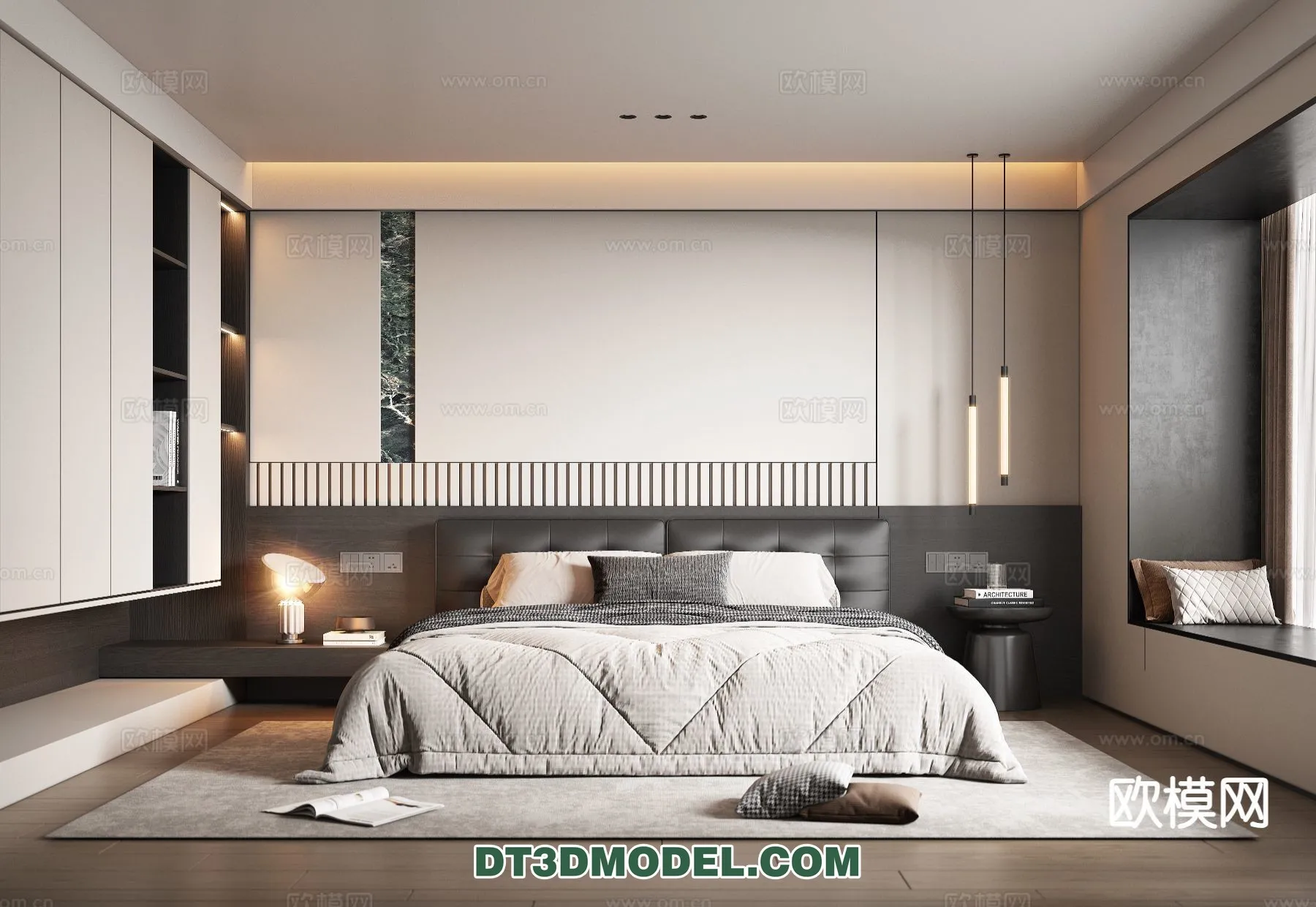 Bedroom – Italian Style – Interior 3D Scene – 064