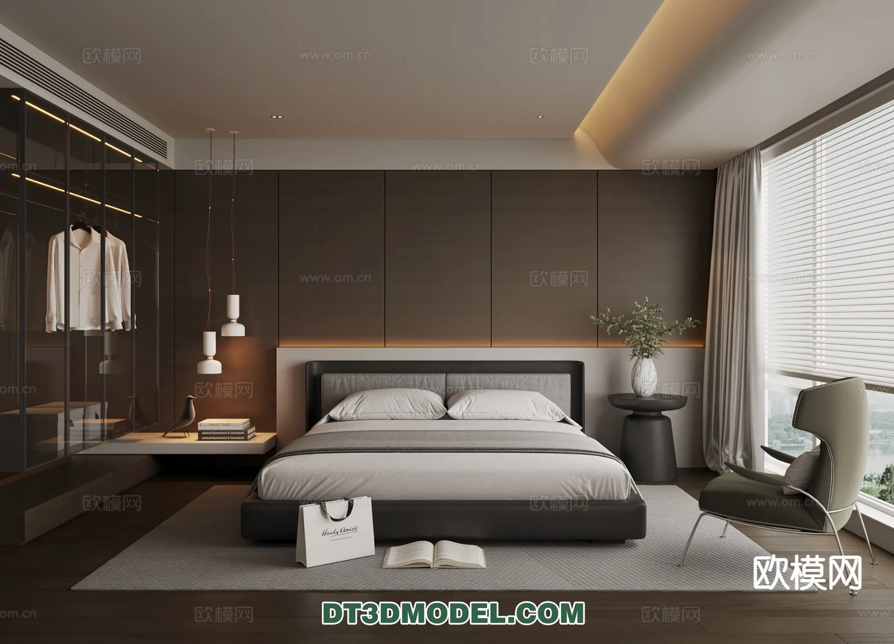 Bedroom – Italian Style – Interior 3D Scene – 074