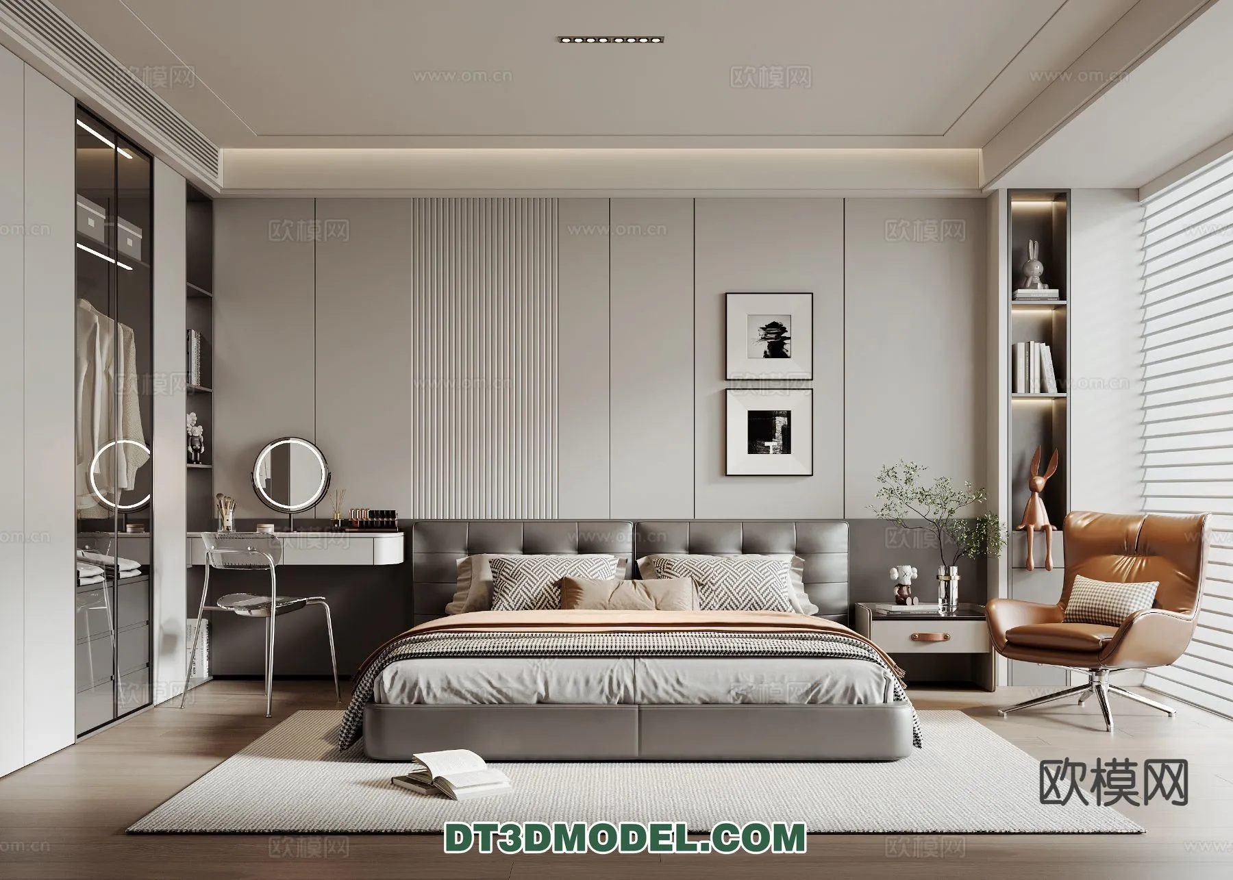 Bedroom – Italian Style – Interior 3D Scene – 075