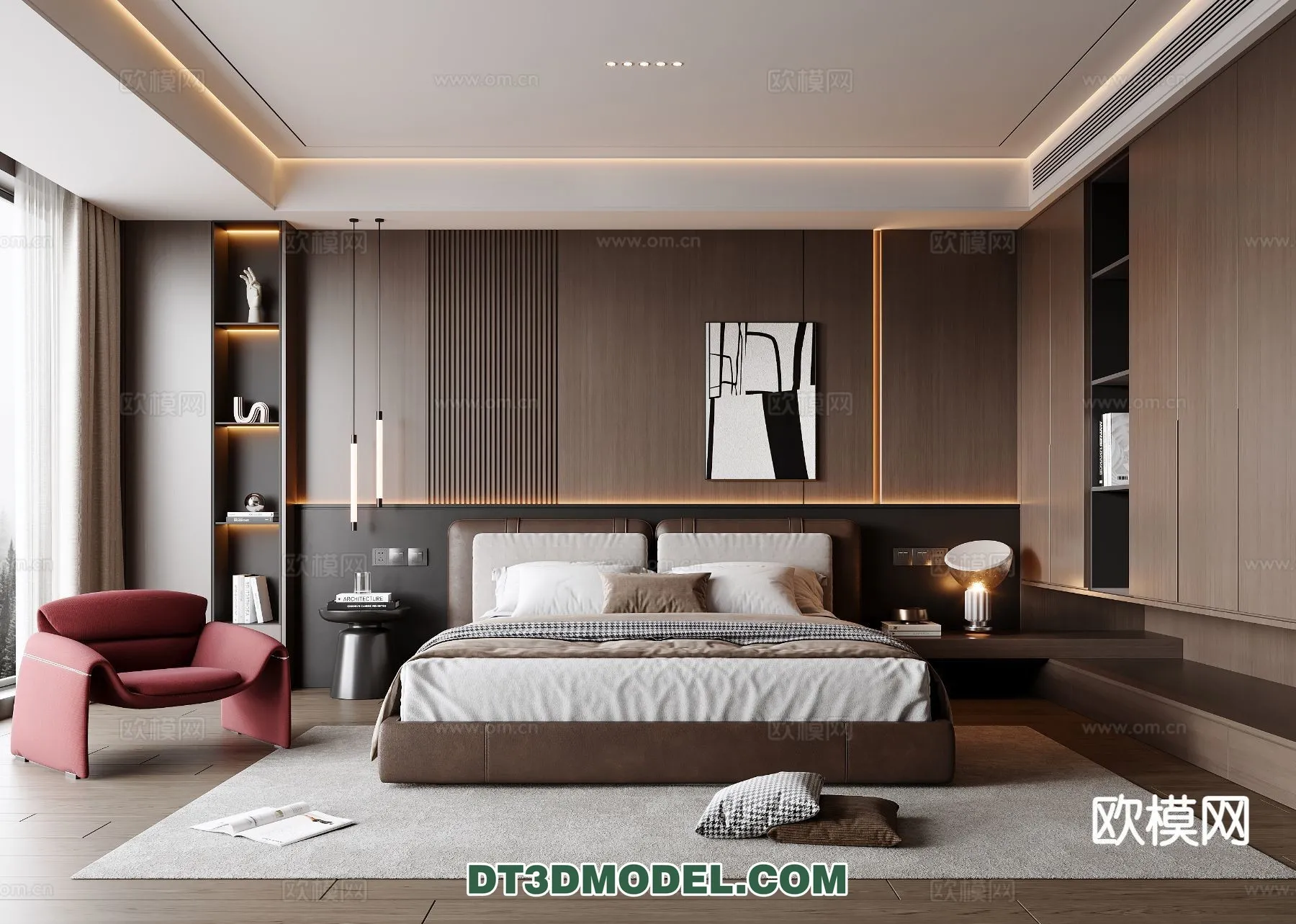 Bedroom – Italian Style – Interior 3D Scene – 078