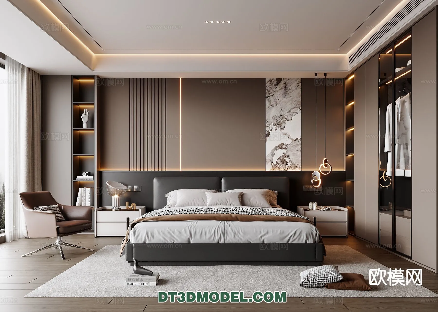 Bedroom – Italian Style – Interior 3D Scene – 082