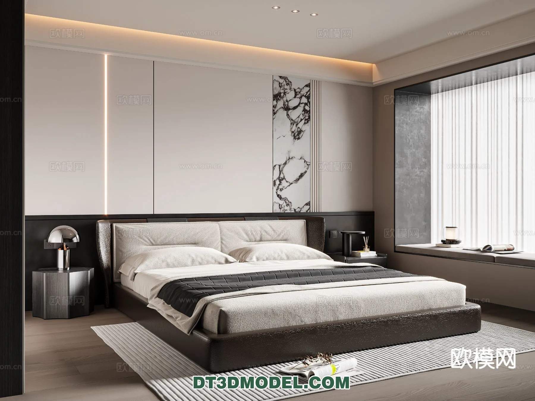 Bedroom – Italian Style – Interior 3D Scene – 083