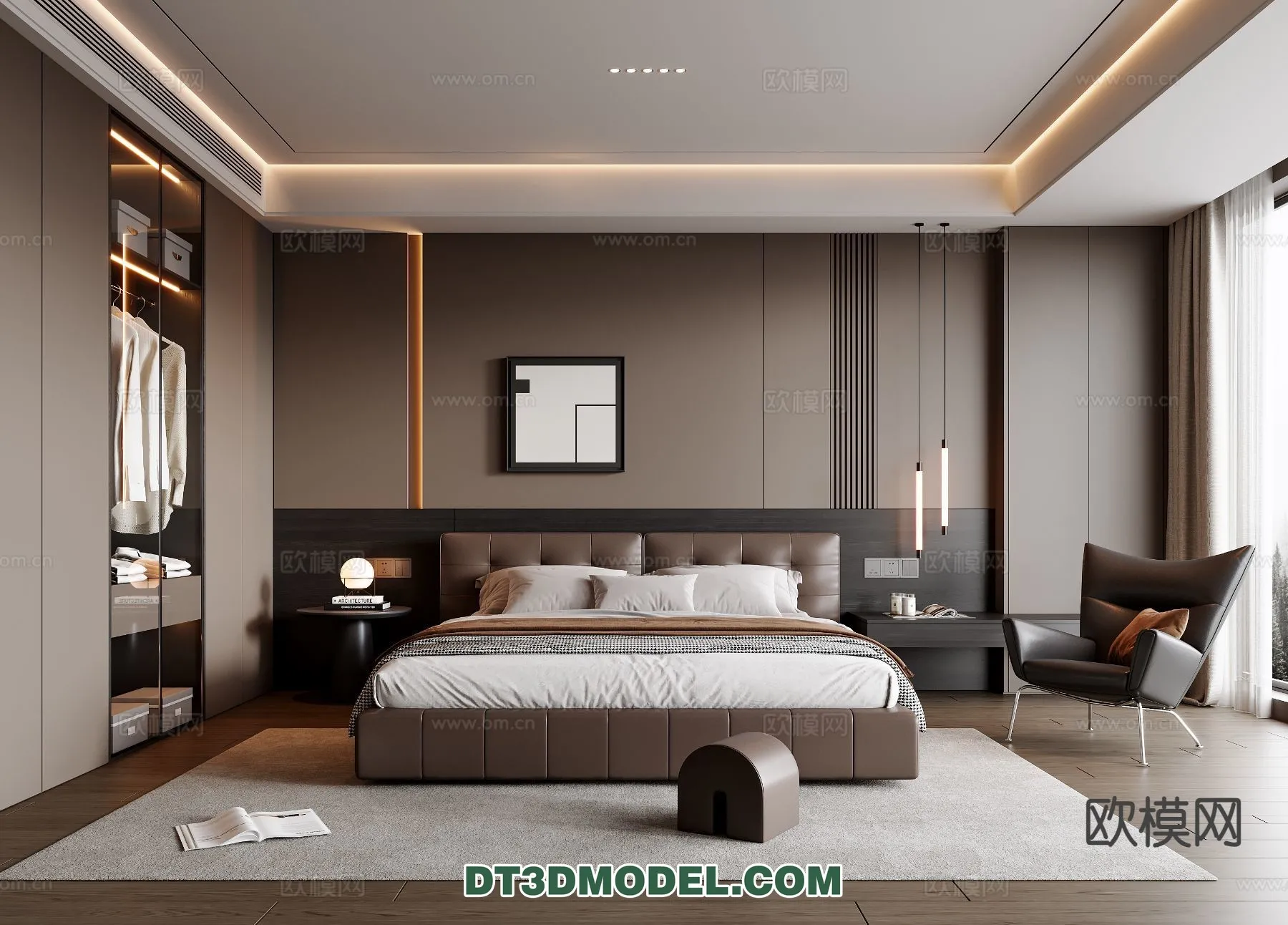 Bedroom – Italian Style – Interior 3D Scene – 085