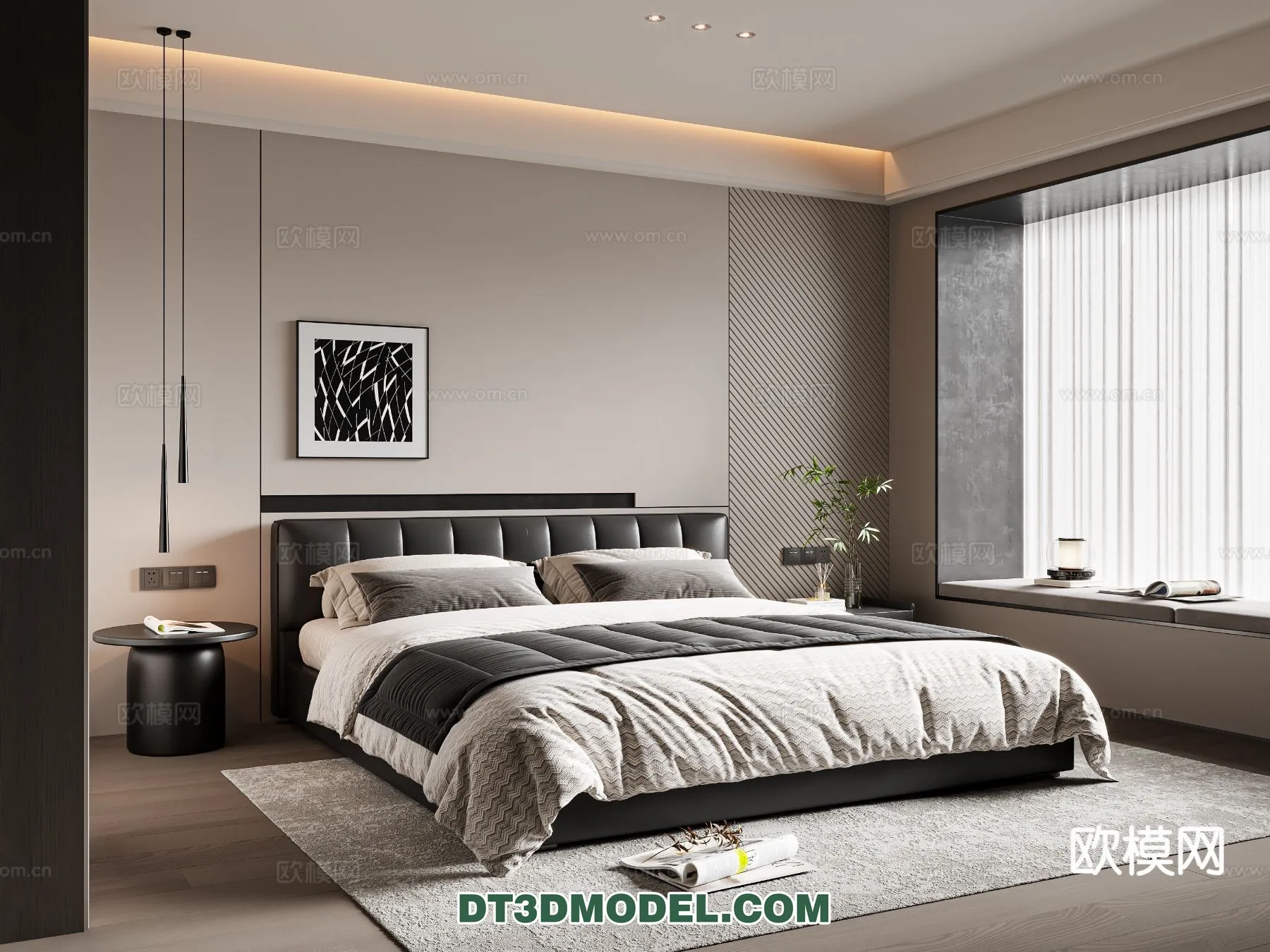 Bedroom – Italian Style – Interior 3D Scene – 088