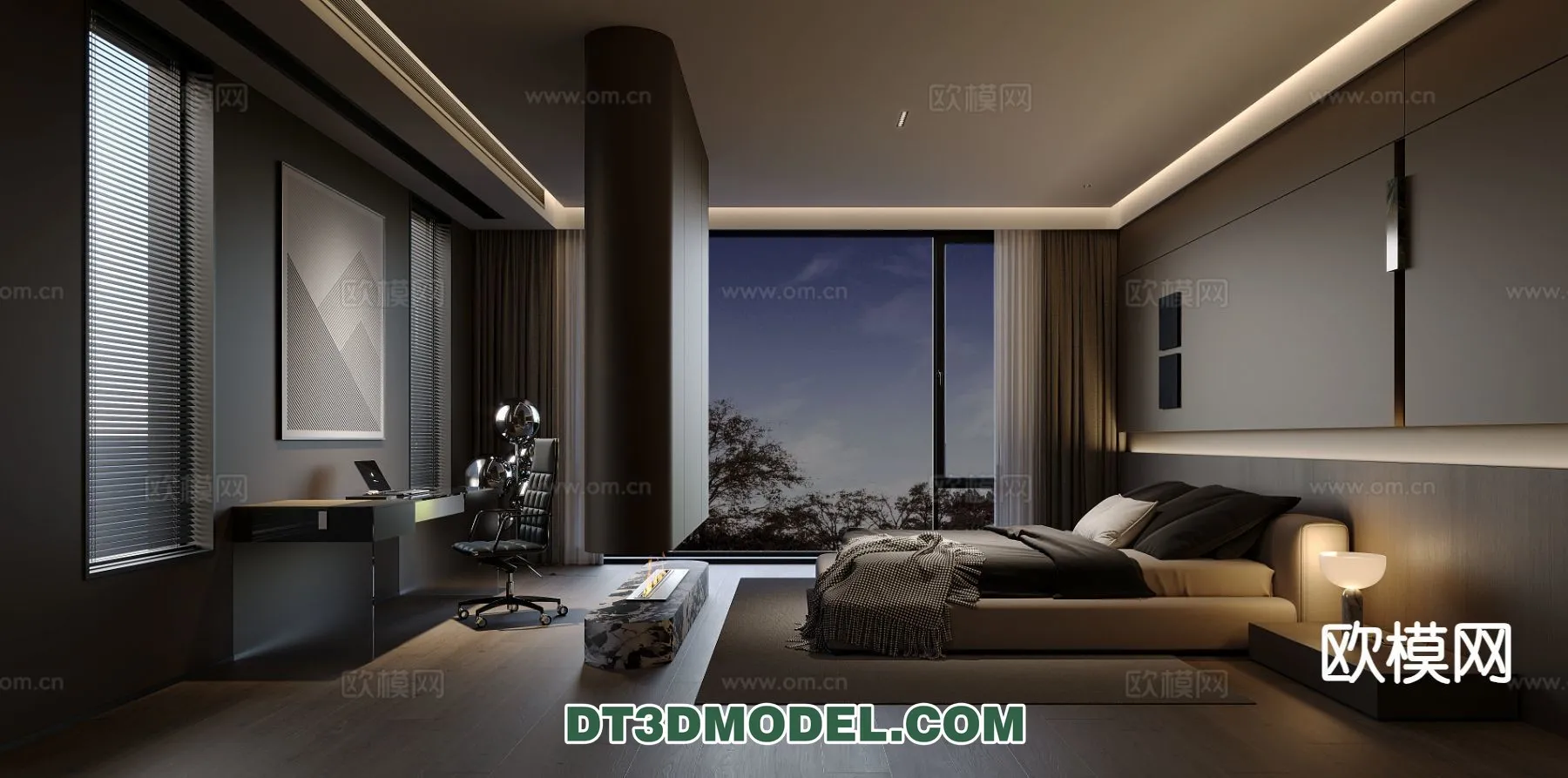 Bedroom – Italian Style – Interior 3D Scene – 089