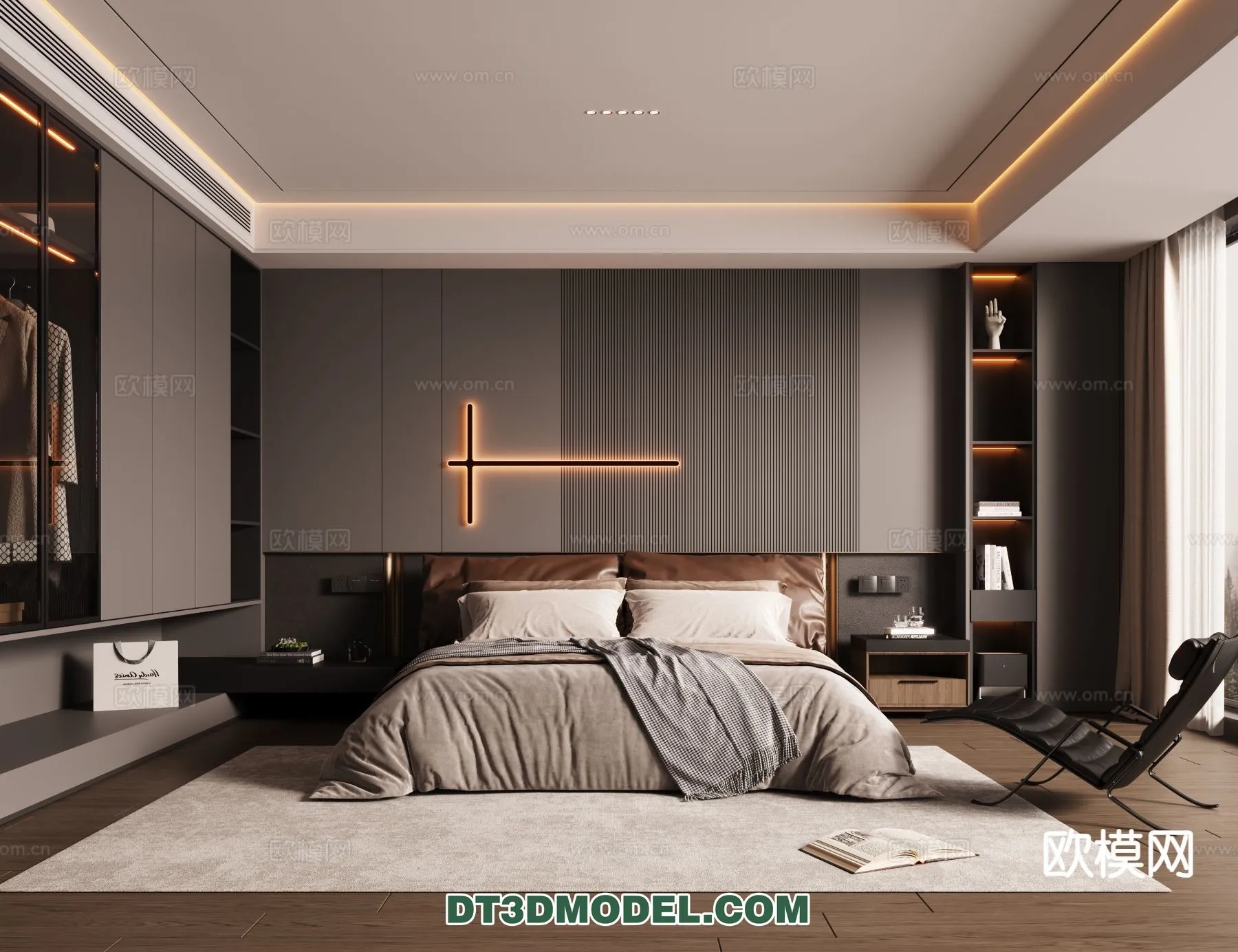 Bedroom – Italian Style – Interior 3D Scene – 091