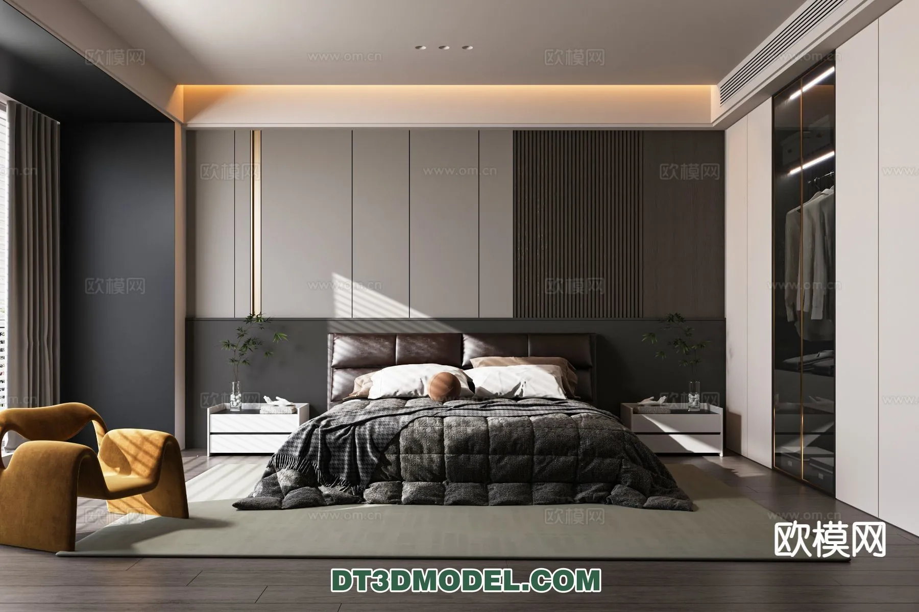 Bedroom – Italian Style – Interior 3D Scene – 094