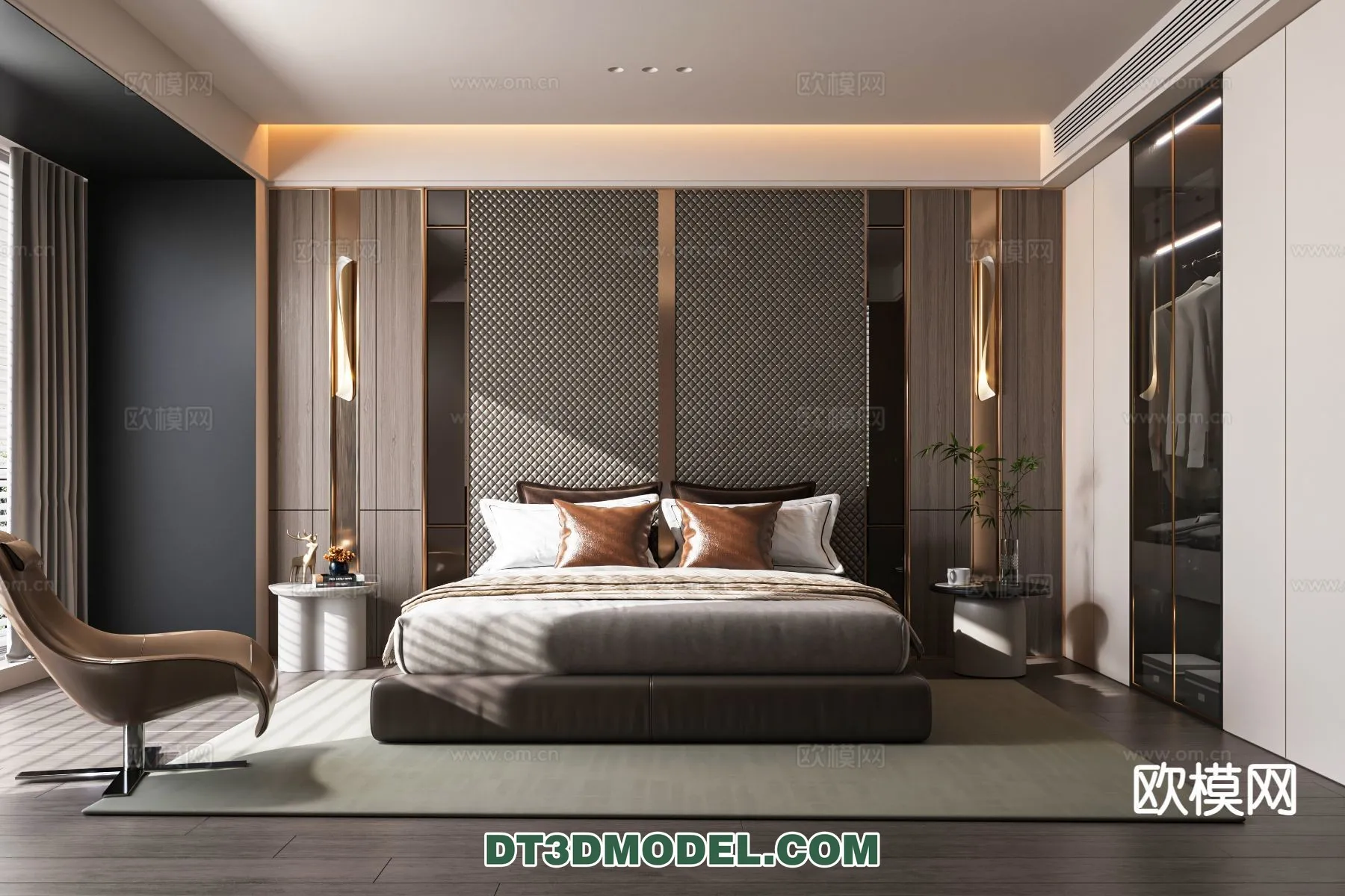 Bedroom – Italian Style – Interior 3D Scene – 095