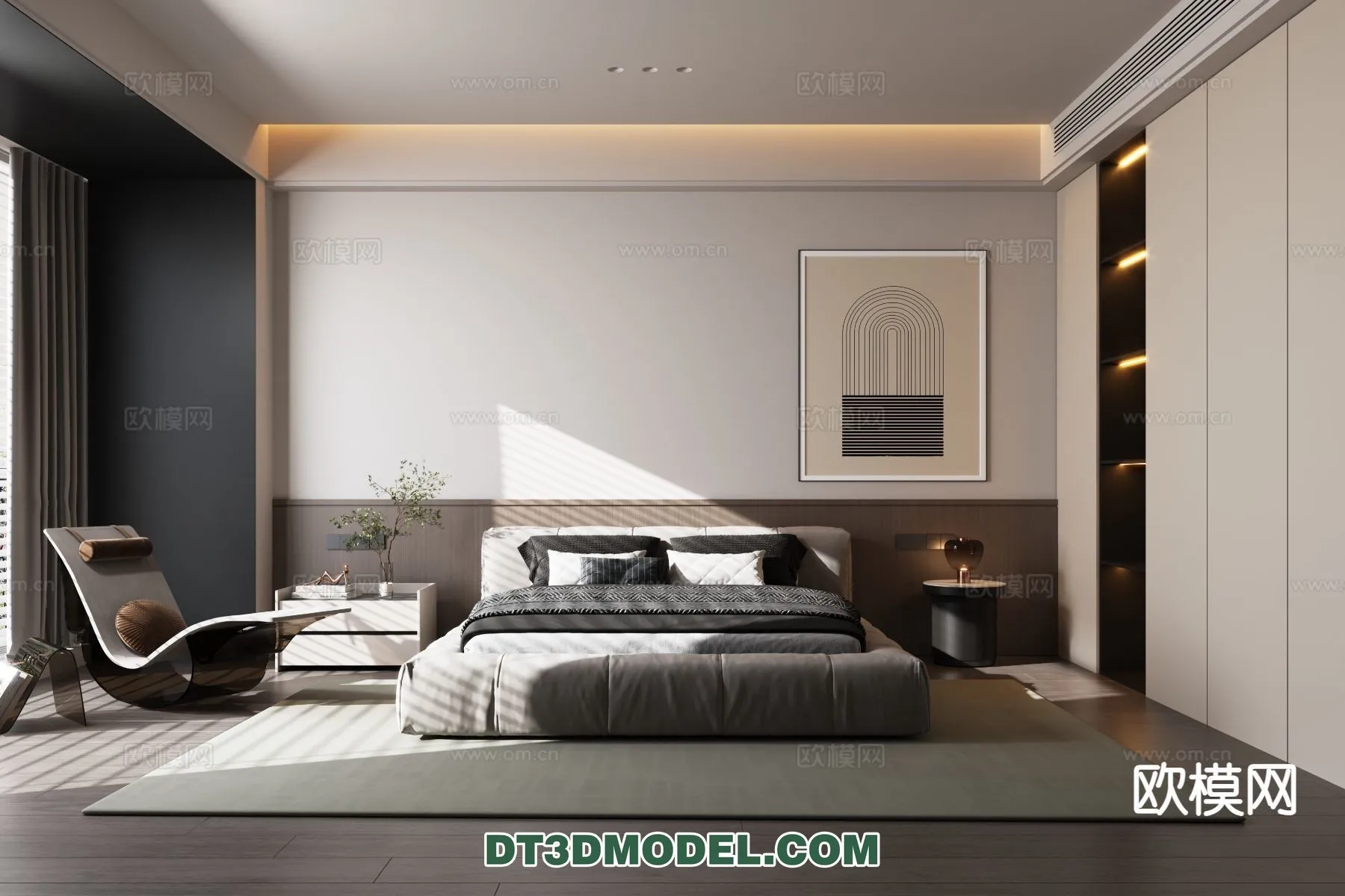 Bedroom – Italian Style – Interior 3D Scene – 096