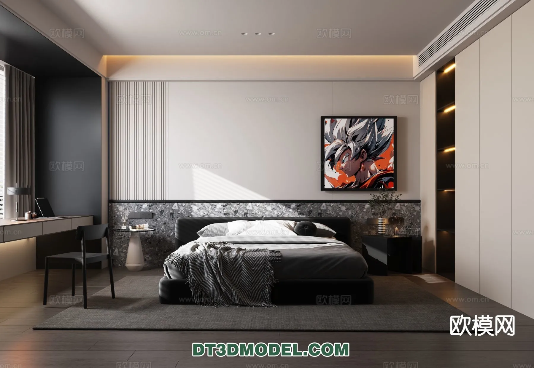 Bedroom – Italian Style – Interior 3D Scene – 097