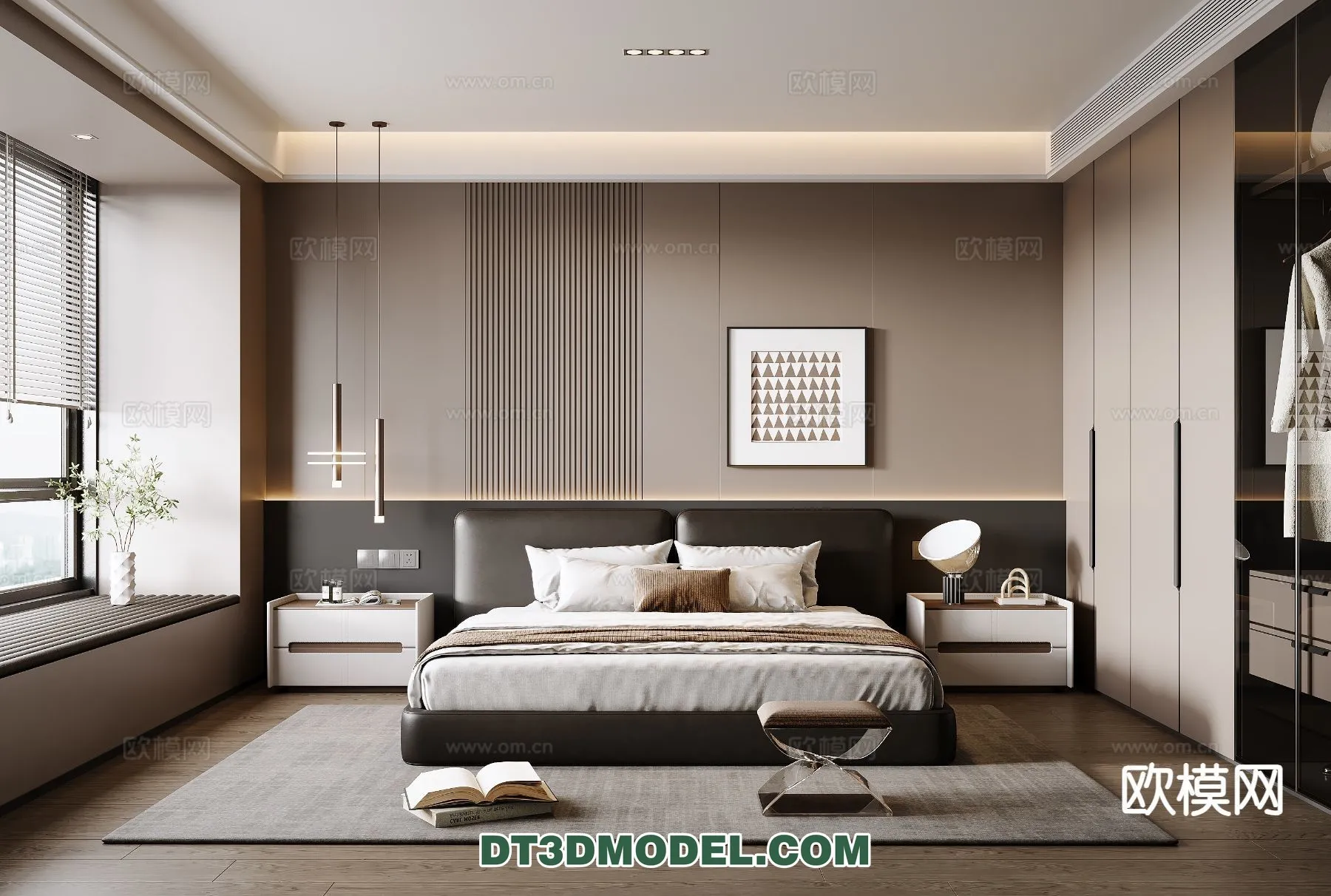 Bedroom – Italian Style – Interior 3D Scene – 098