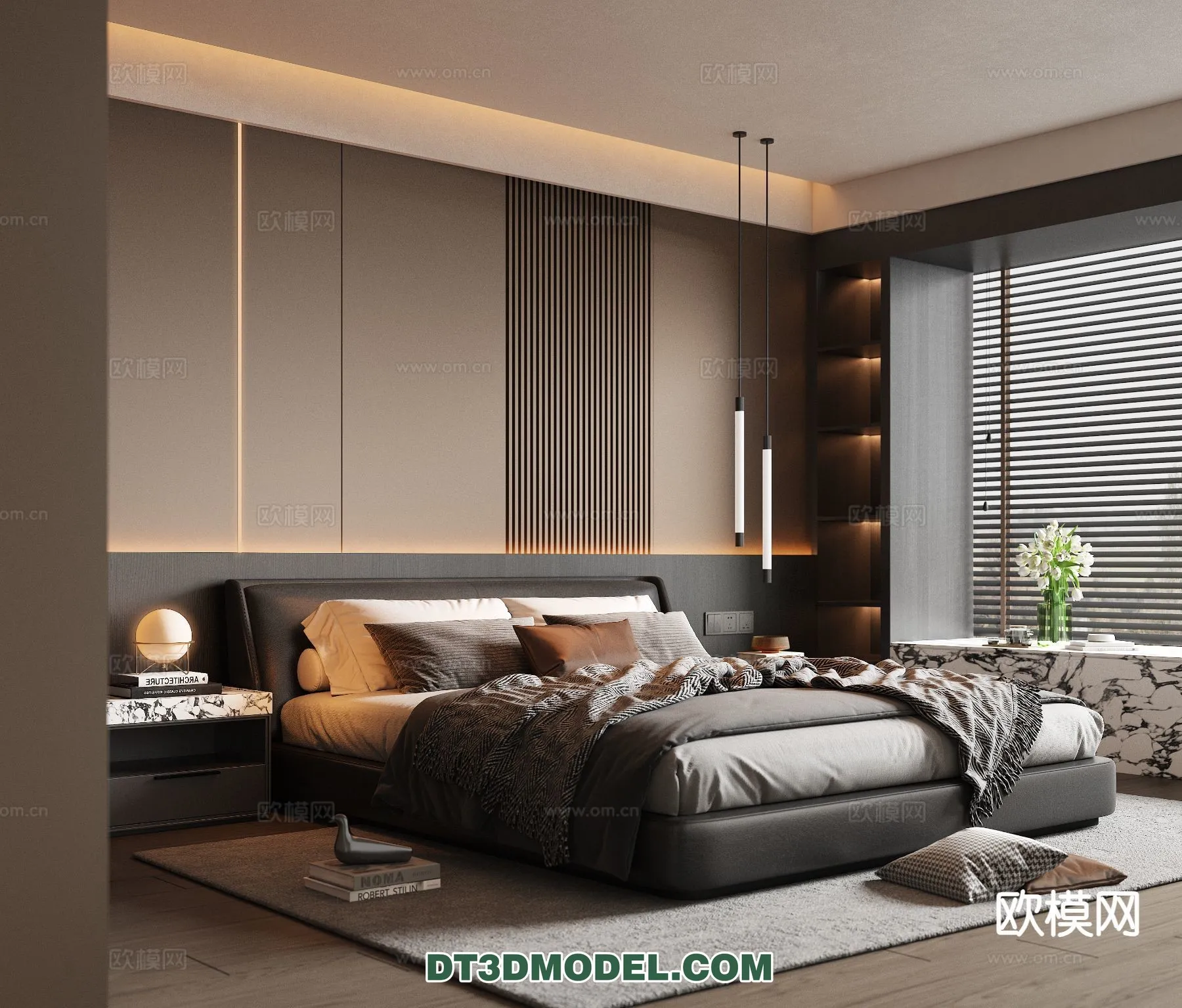 Bedroom – Italian Style – Interior 3D Scene – 099