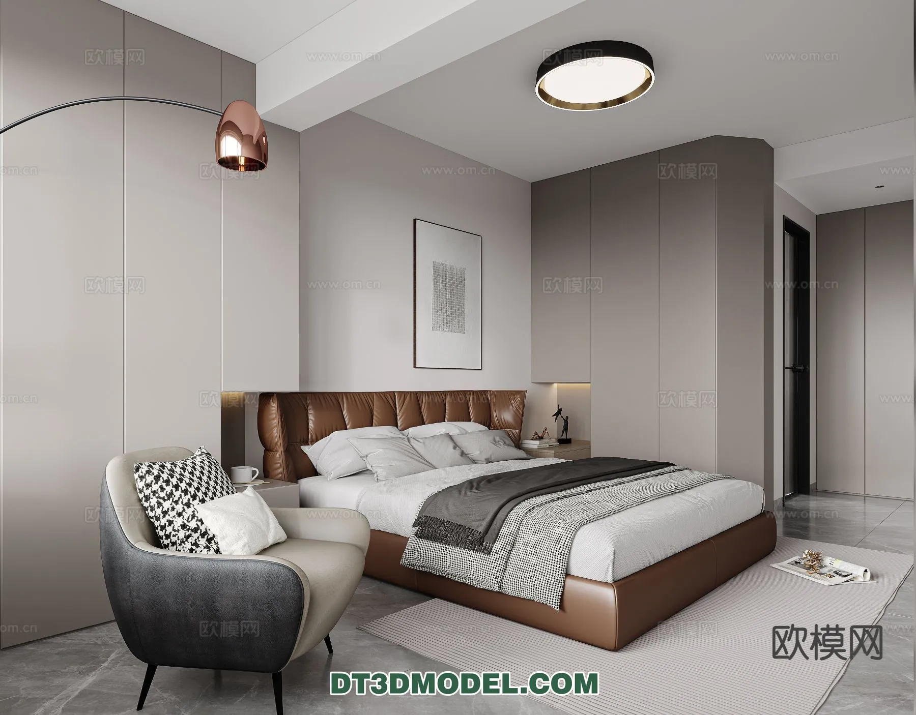 Bedroom – Italian Style – Interior 3D Scene – 101