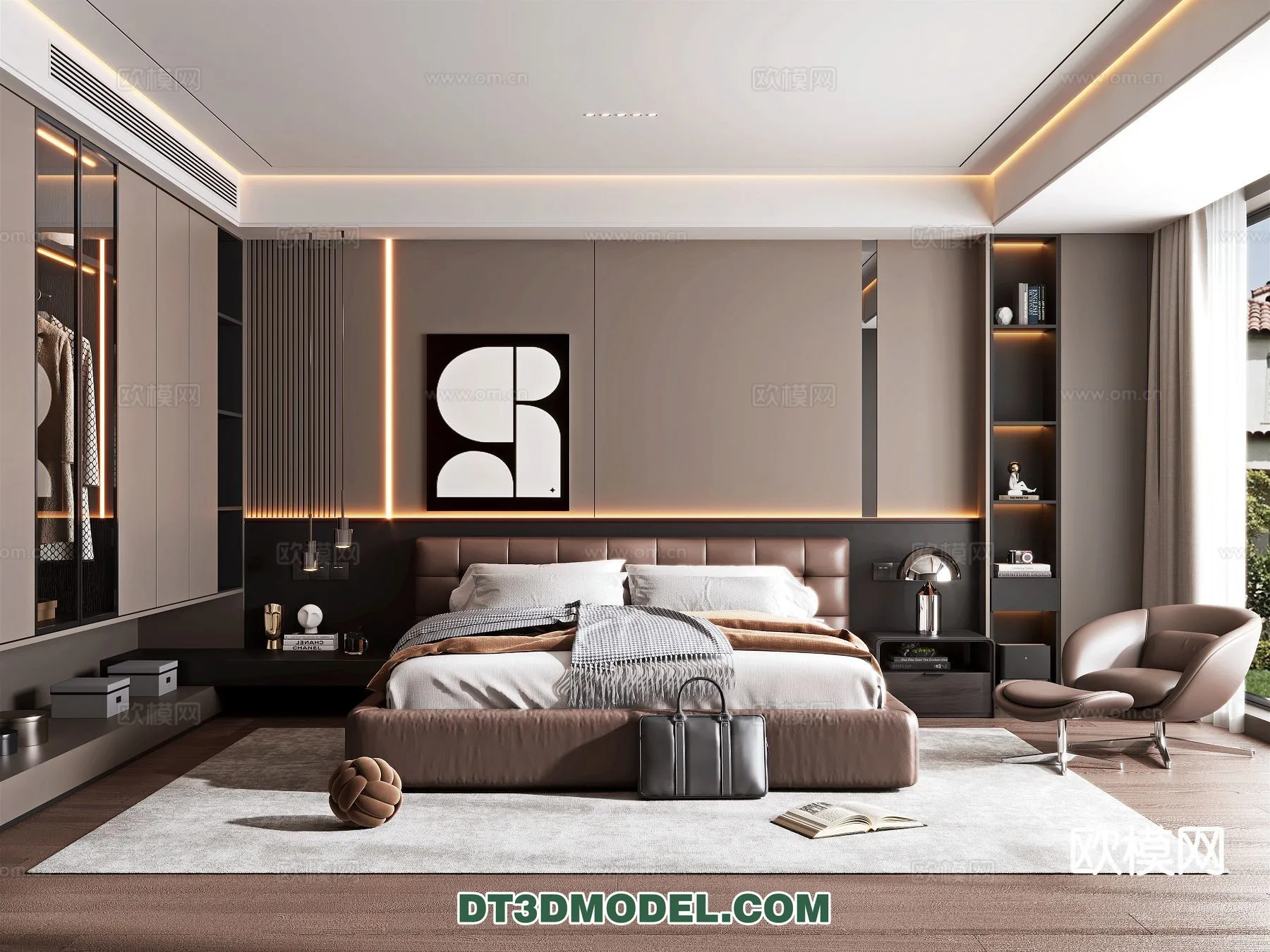 Bedroom – Italian Style – Interior 3D Scene – 103