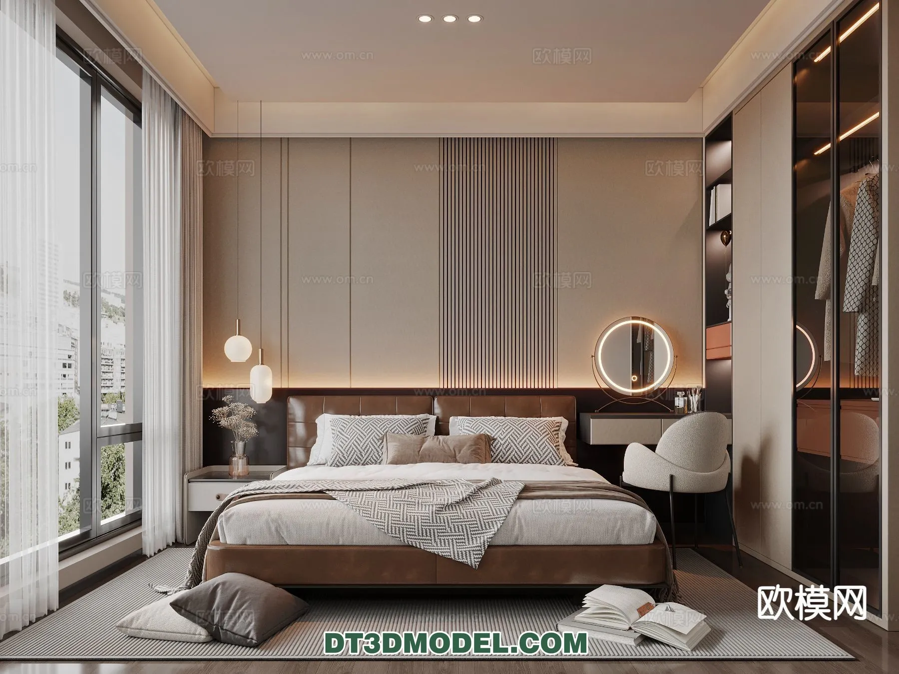 Bedroom – Italian Style – Interior 3D Scene – 104