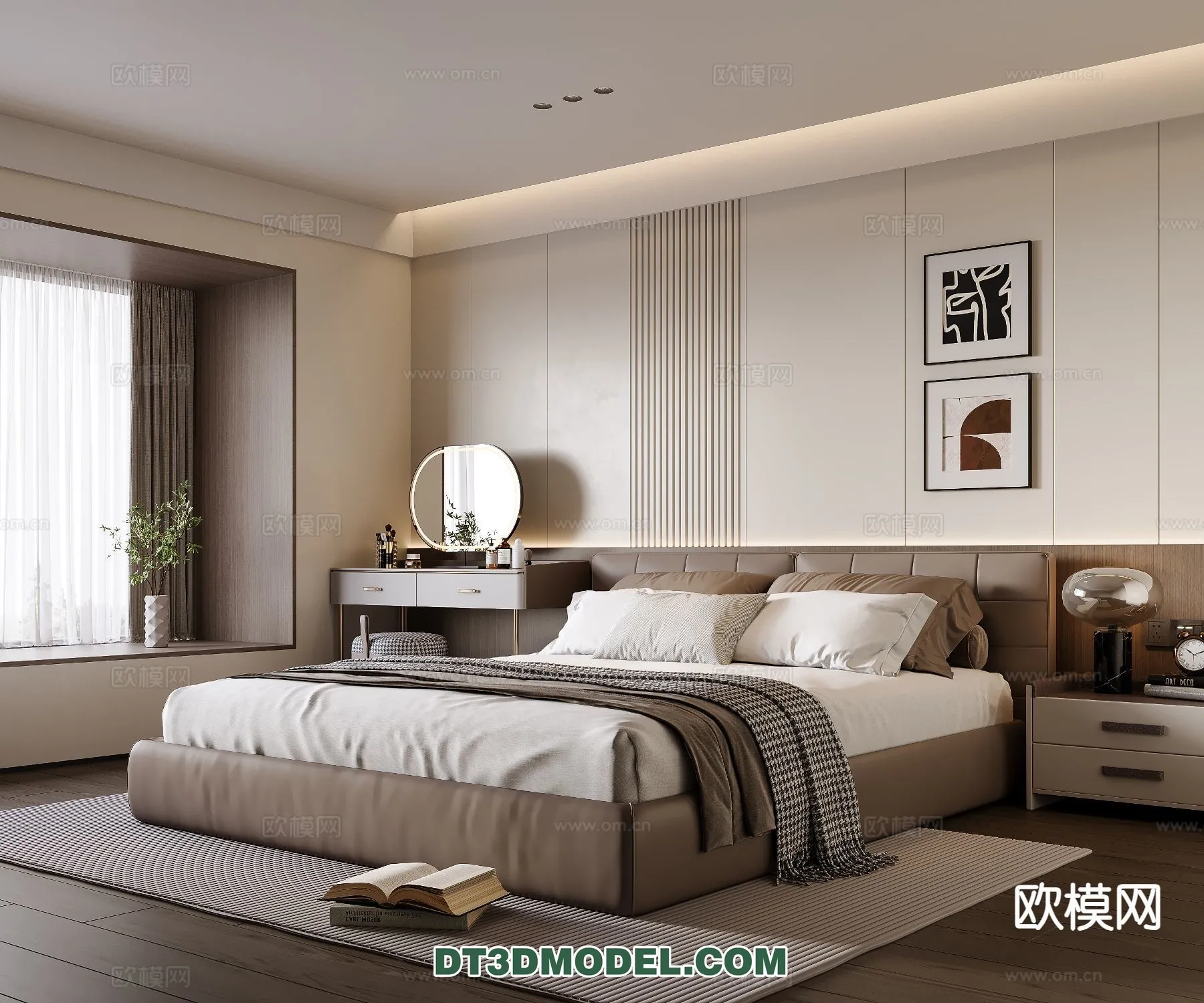 Bedroom – Italian Style – Interior 3D Scene – 105