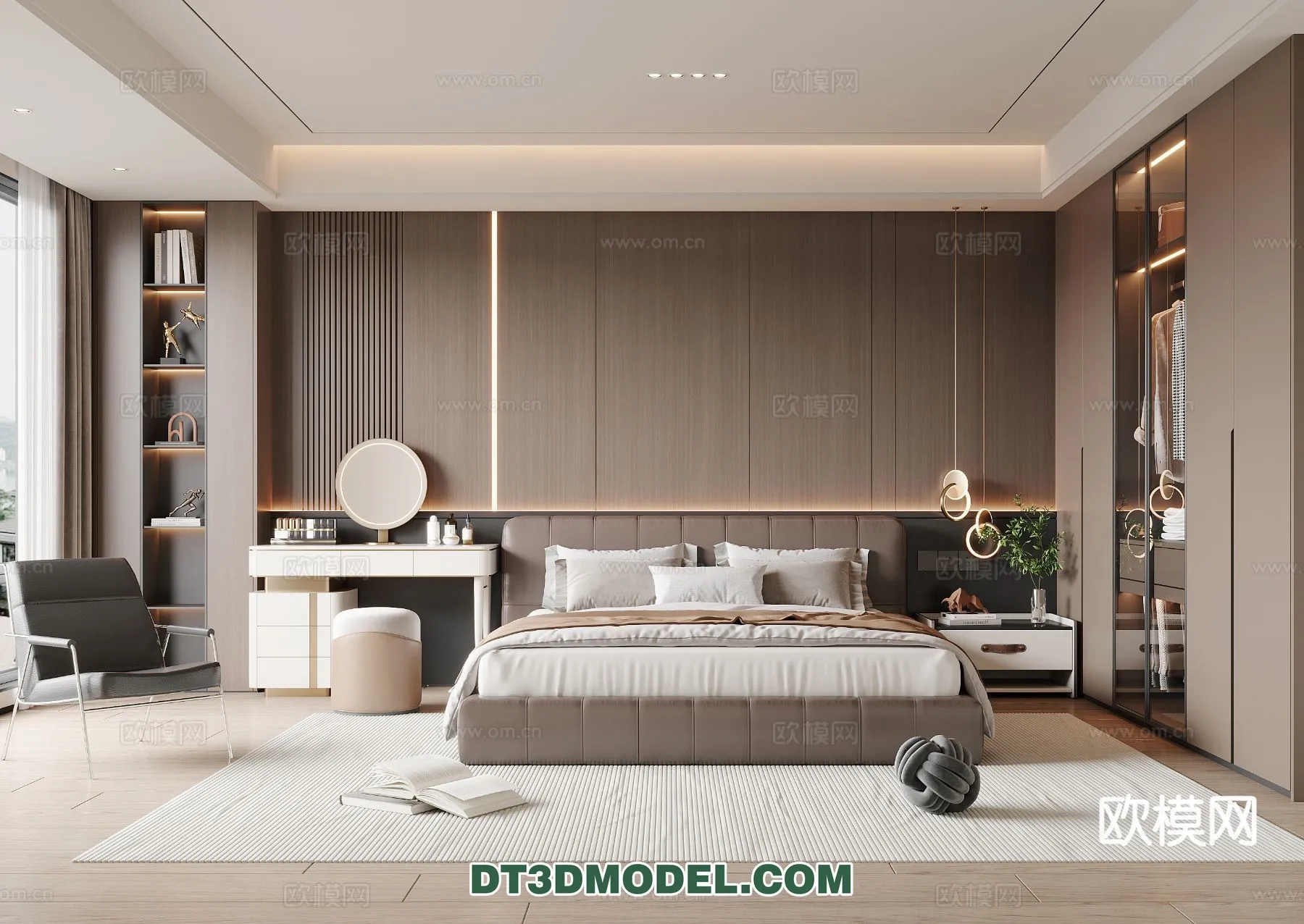 Bedroom – Italian Style – Interior 3D Scene – 106