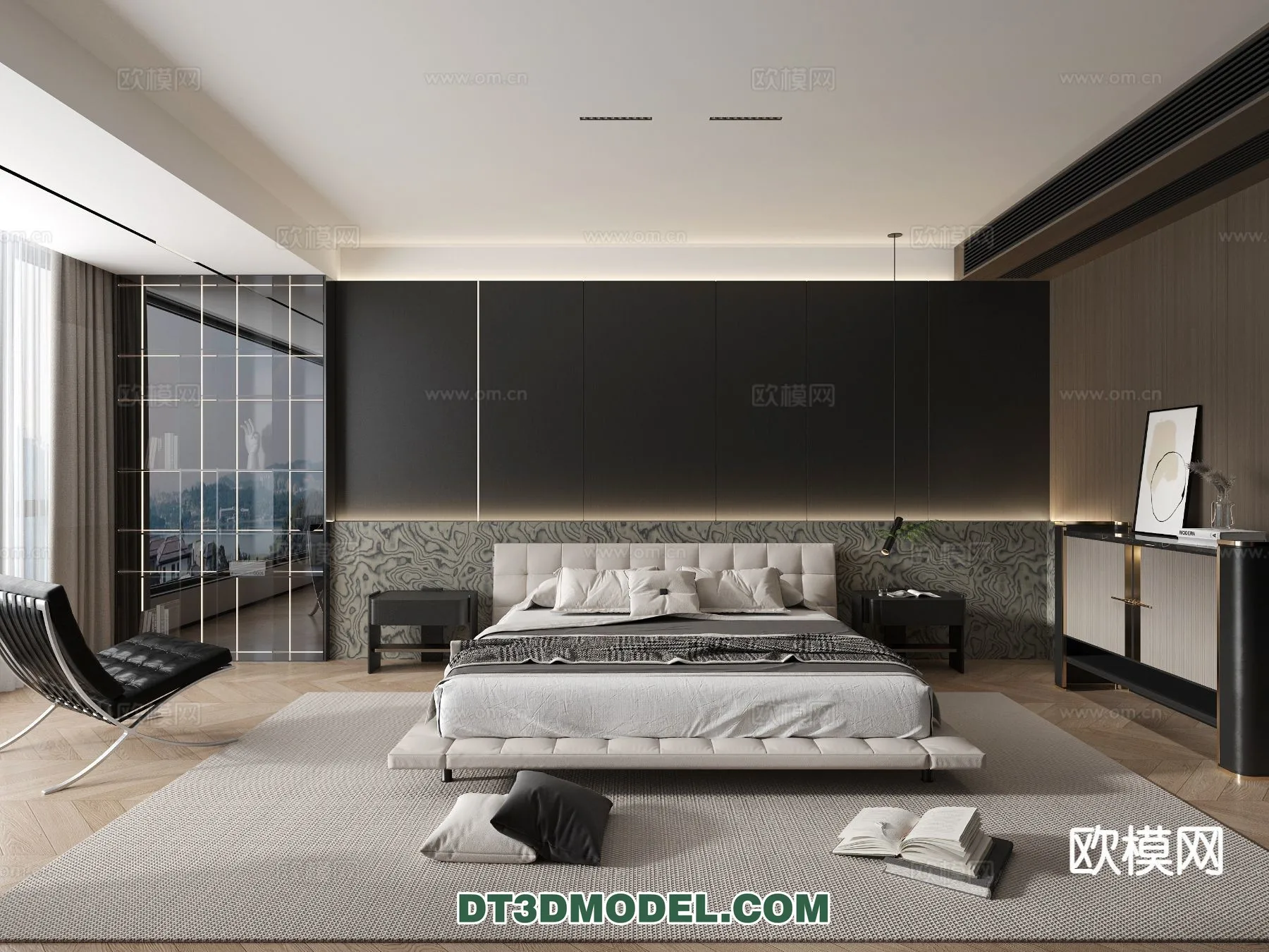 Bedroom – Italian Style – Interior 3D Scene – 108