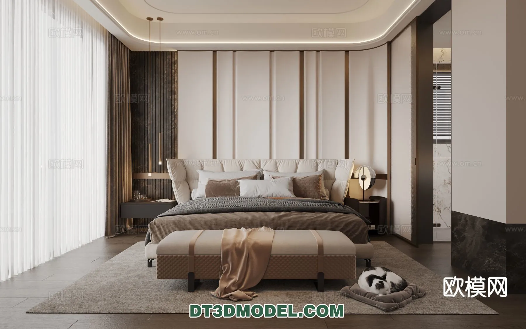 Bedroom – Italian Style – Interior 3D Scene – 109