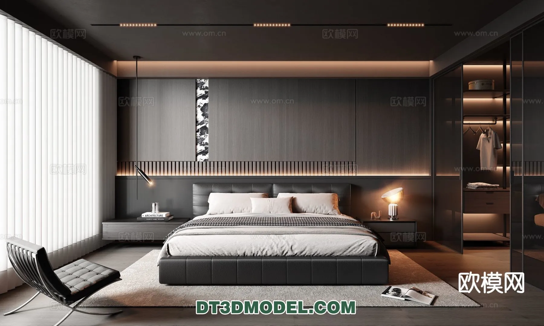 Bedroom – Italian Style – Interior 3D Scene – 115