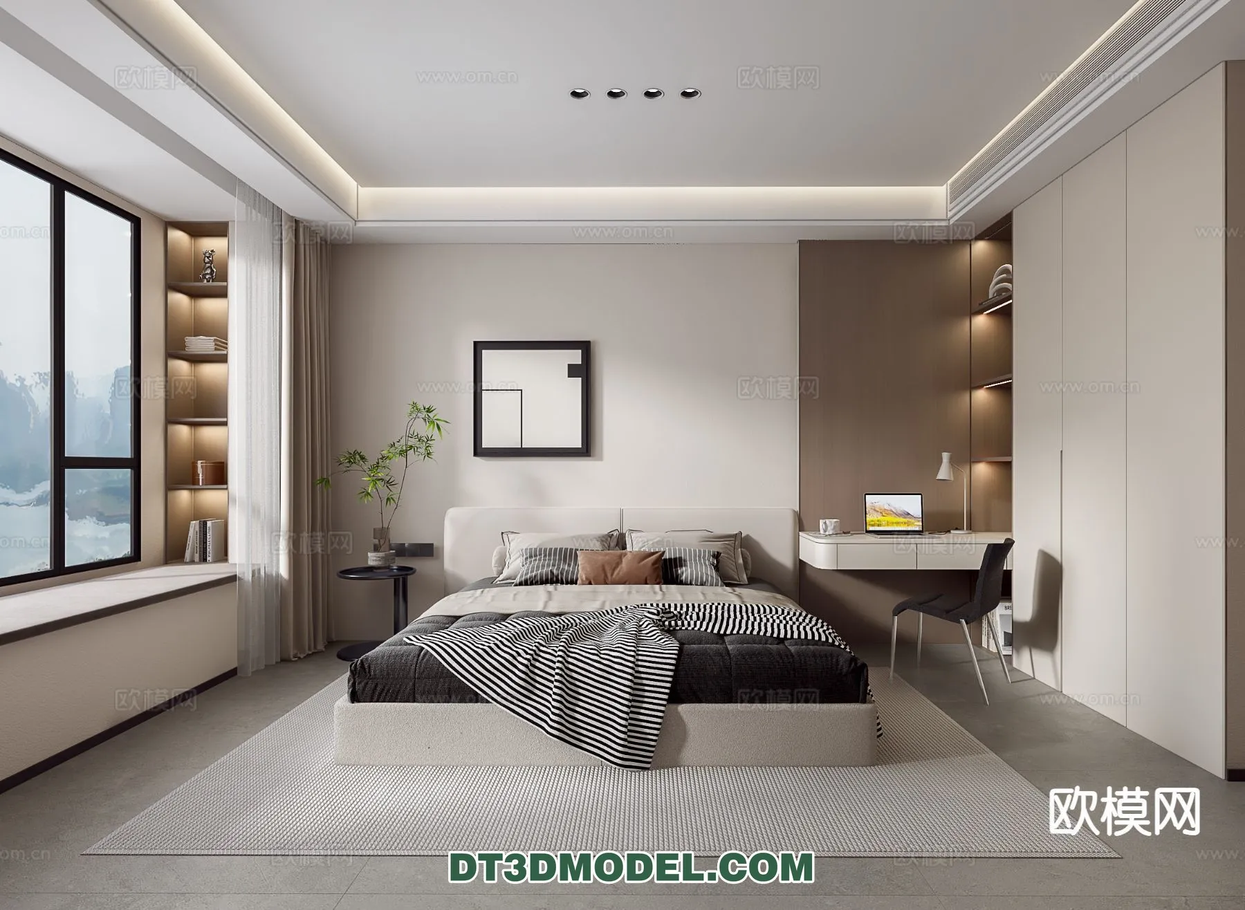 Bedroom – Italian Style – Interior 3D Scene – 117