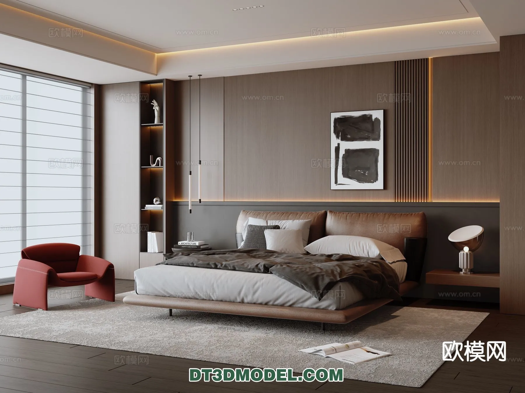 Bedroom – Italian Style – Interior 3D Scene – 119