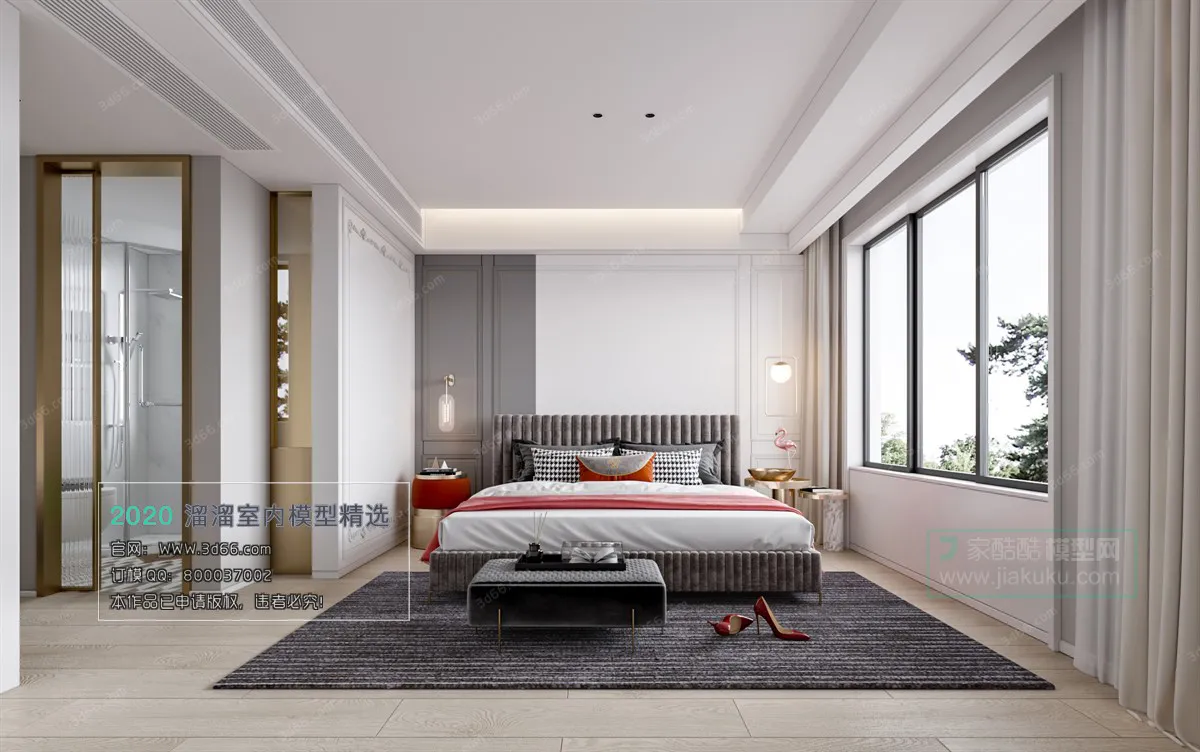 BEDROOM – MODERN STYLE – 3D MODELS – 108