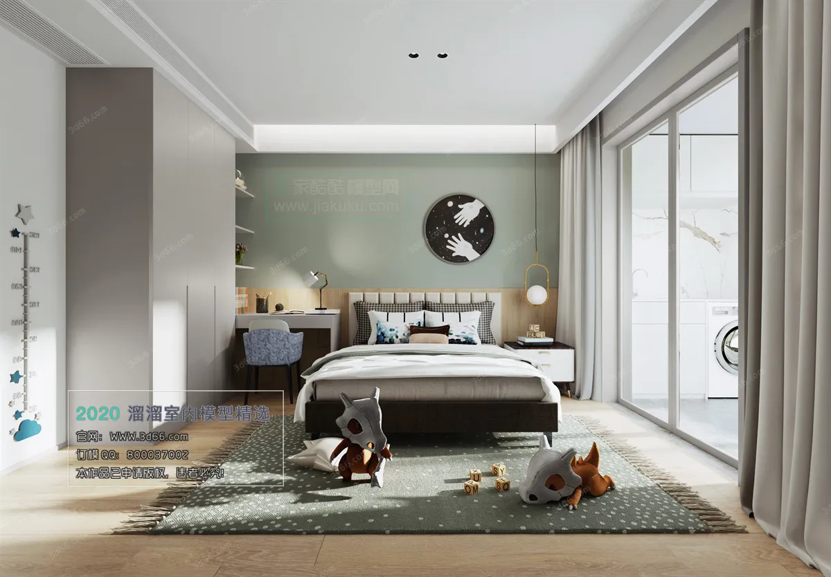 BEDROOM – MODERN STYLE – 3D MODELS – 117