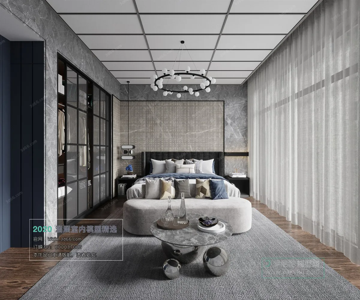 BEDROOM – MODERN STYLE – 3D MODELS – 034