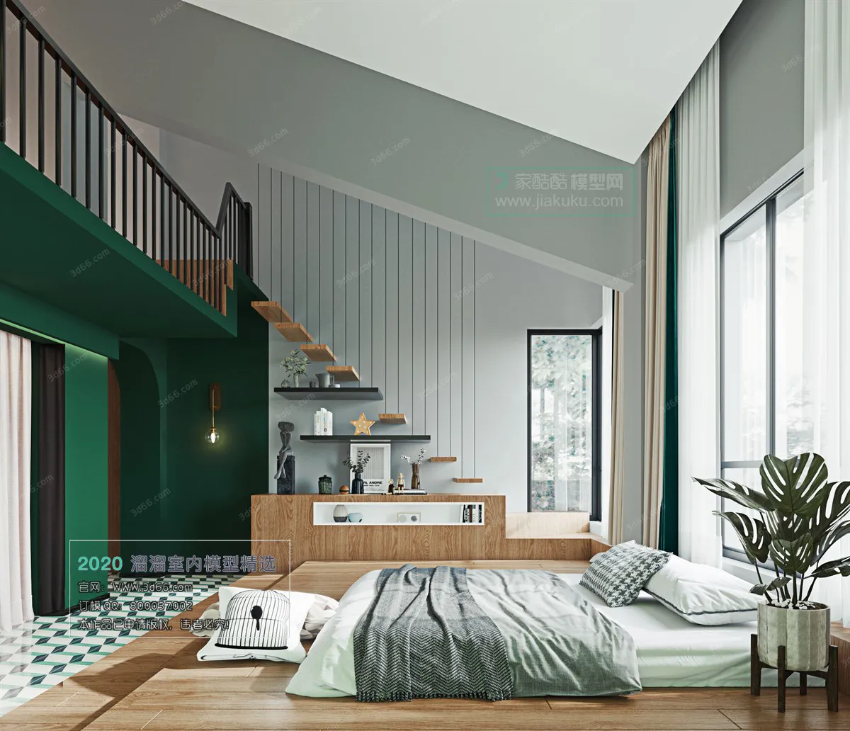 BEDROOM – MODERN STYLE – 3D MODELS – 051