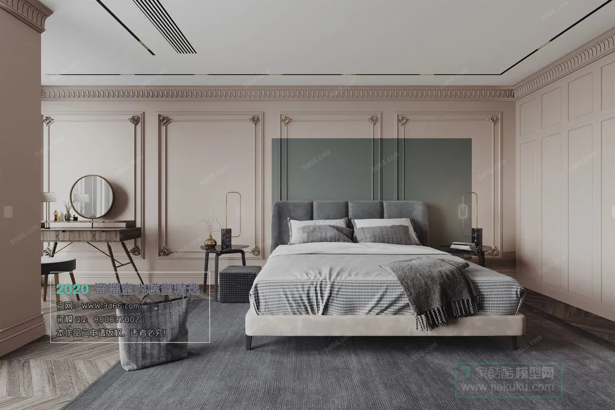 BEDROOM – MODERN STYLE – 3D MODELS – 056